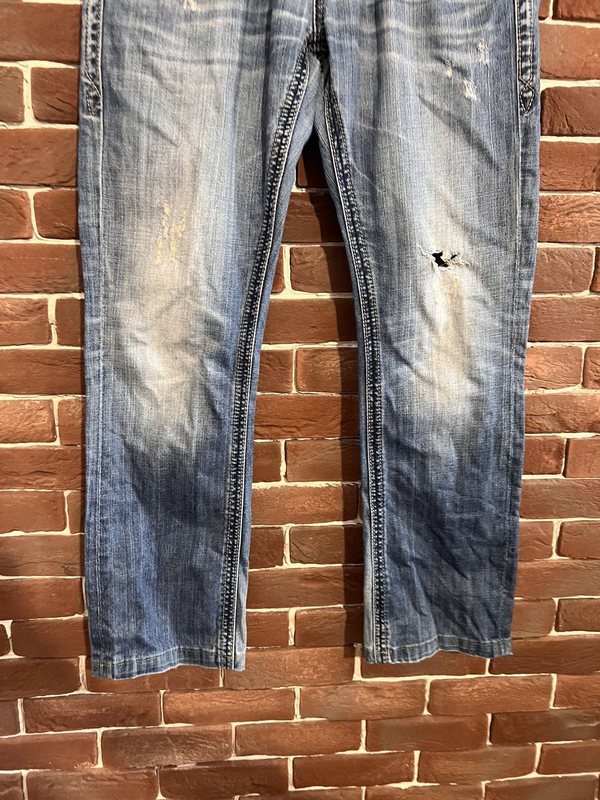 Rock Revival Rare Vintage Rock Revival Drip Denim Jeans Pants USA 32 Size US 32 / EU 48 - 3 Thumbnail