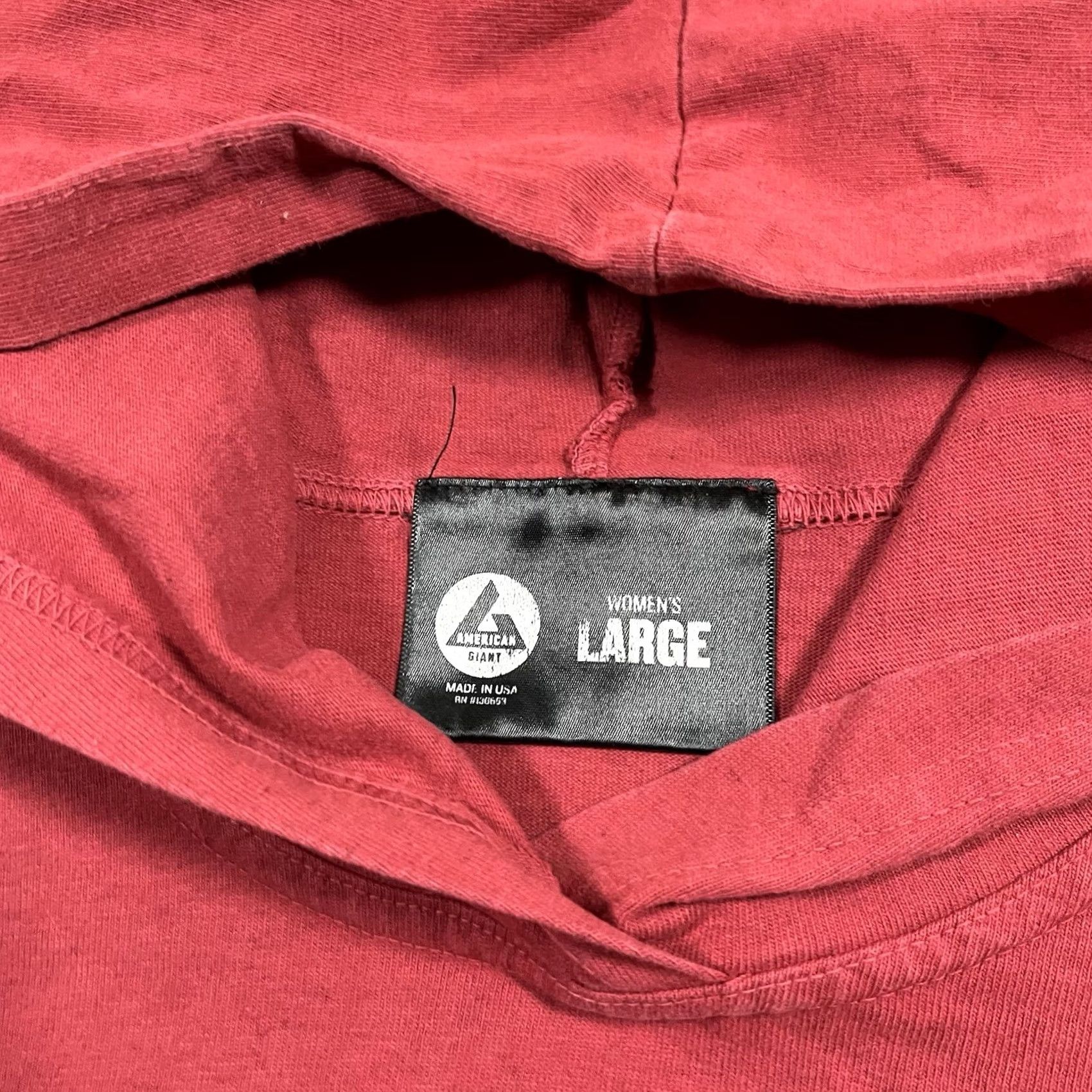 Vintage American Giant Womens L Red Hoodie Sweatshirt Cotton USA Outdoor Pullover Size L / US 10 / IT 46 - 4 Thumbnail