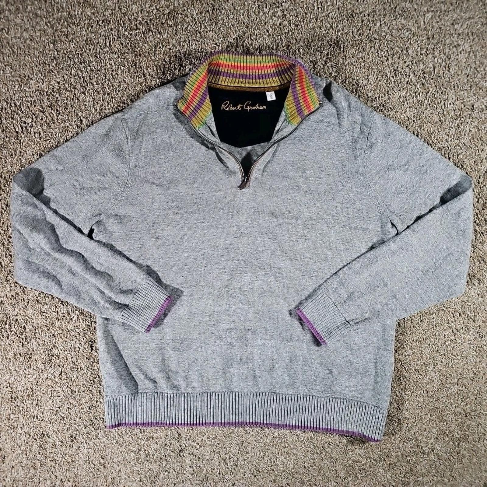 Robert Graham Robert Graham Knowledge Wisdom Truth XL 1/4 zip Sweater Size US XL / EU 56 / 4 - 1 Thumbnail