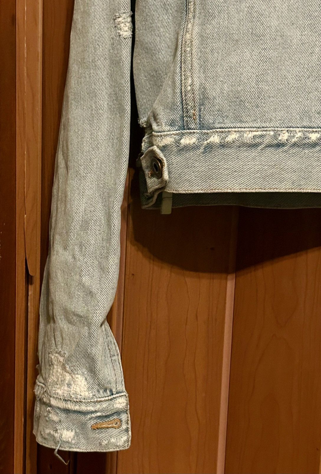 Off-White Off White Denim Distressed Light jean jacket Size S / US 4 / IT 40 - 11 Thumbnail
