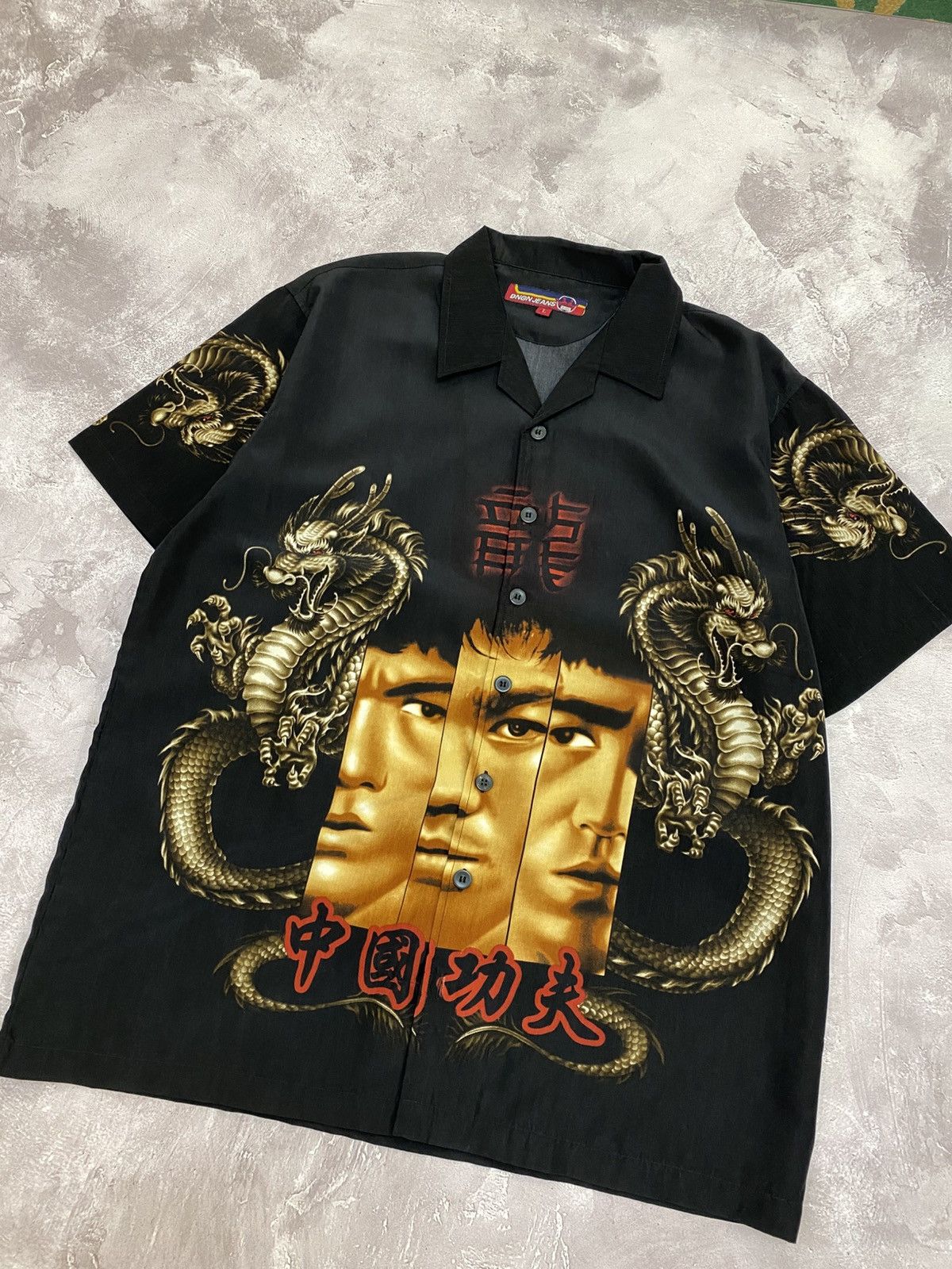 Japanese Brand Vintage Japanese Dragon Bruce Lee Anima Shirt Oversize Size US L / EU 52-54 / 3 - 2 Thumbnail