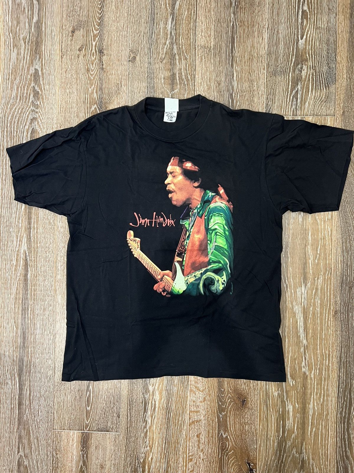 image of Band Tees x Jimi Hendrix Vintage 1995 Jimi Hendrix Foundation Winterland Tee in Black (Size XL)