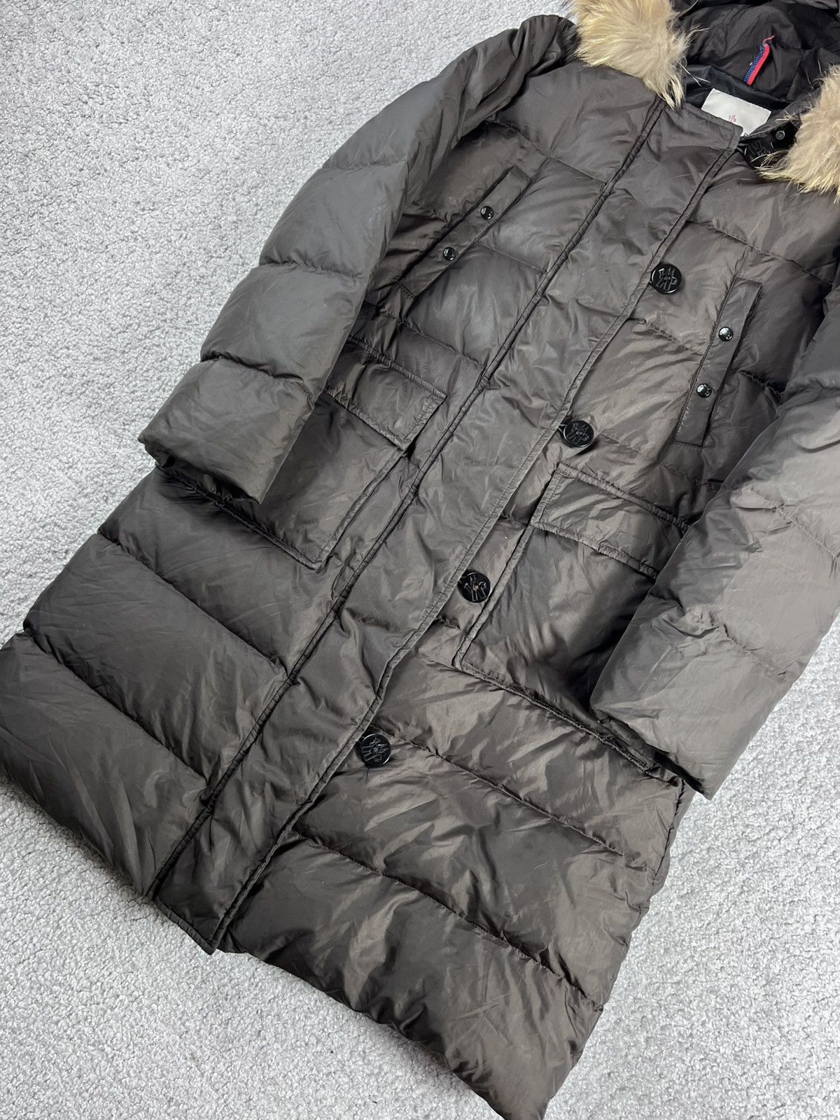 Moncler Moncler Fur Messina Brown Down Coat Size 2 Size M / US 6-8 / IT 42-44 - 6 Thumbnail