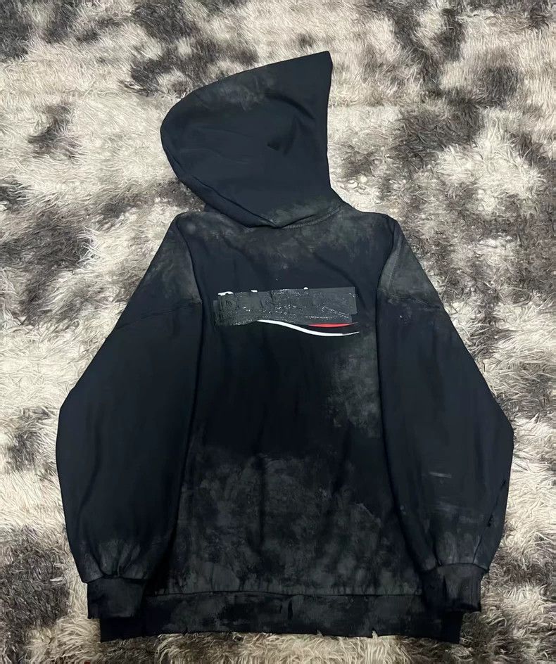 Balenciaga Balenciaga Mud Dye Tape Coke Cover Zipper Hoodie Jacket Size US M / EU 48-50 / 2 - 2 Thumbnail