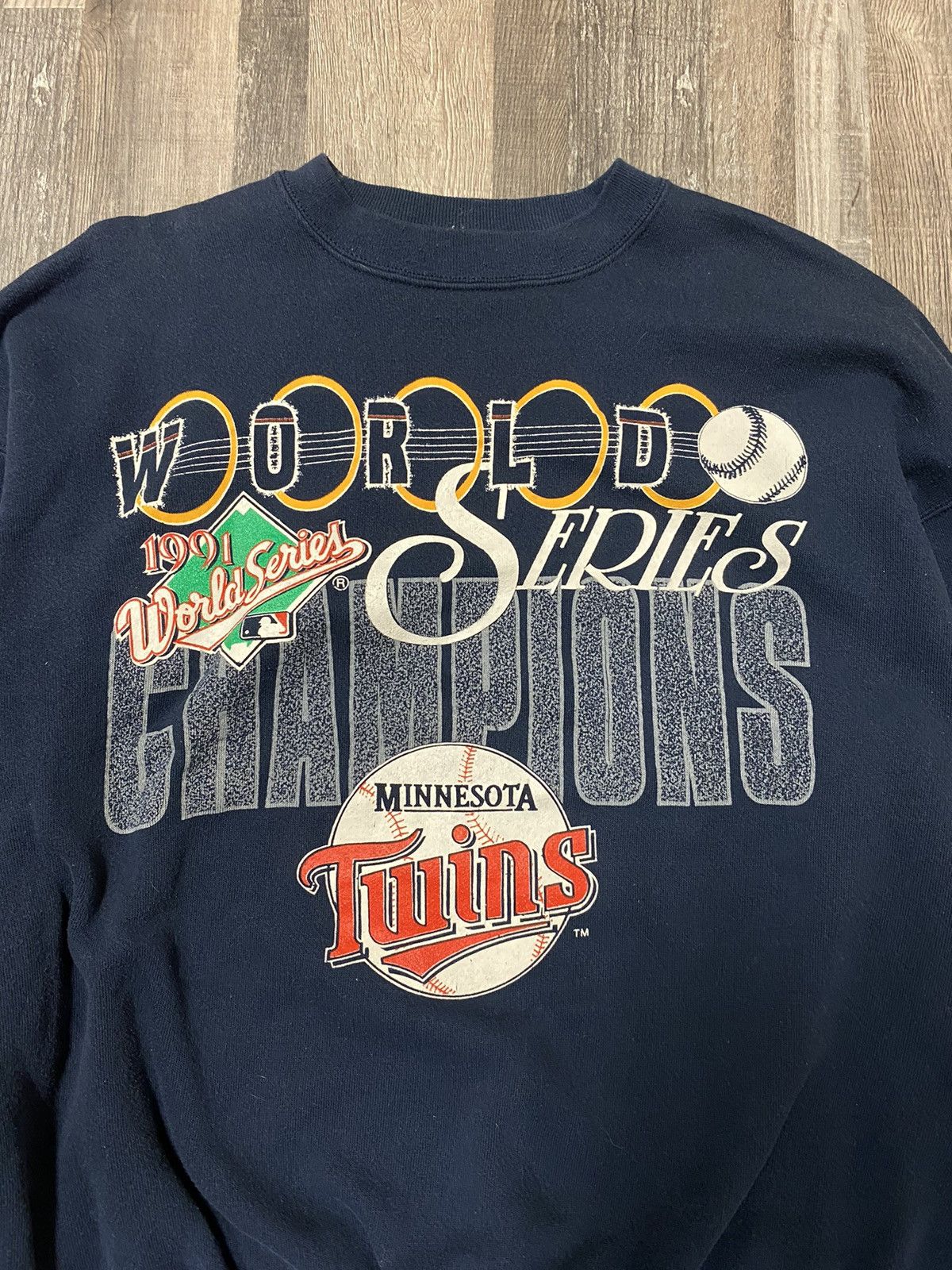 MLB × Vintage Vintage 90’s 1991 Twins World Series Championship Crewneck Size US XL / EU 56 / 4 - 2 Thumbnail