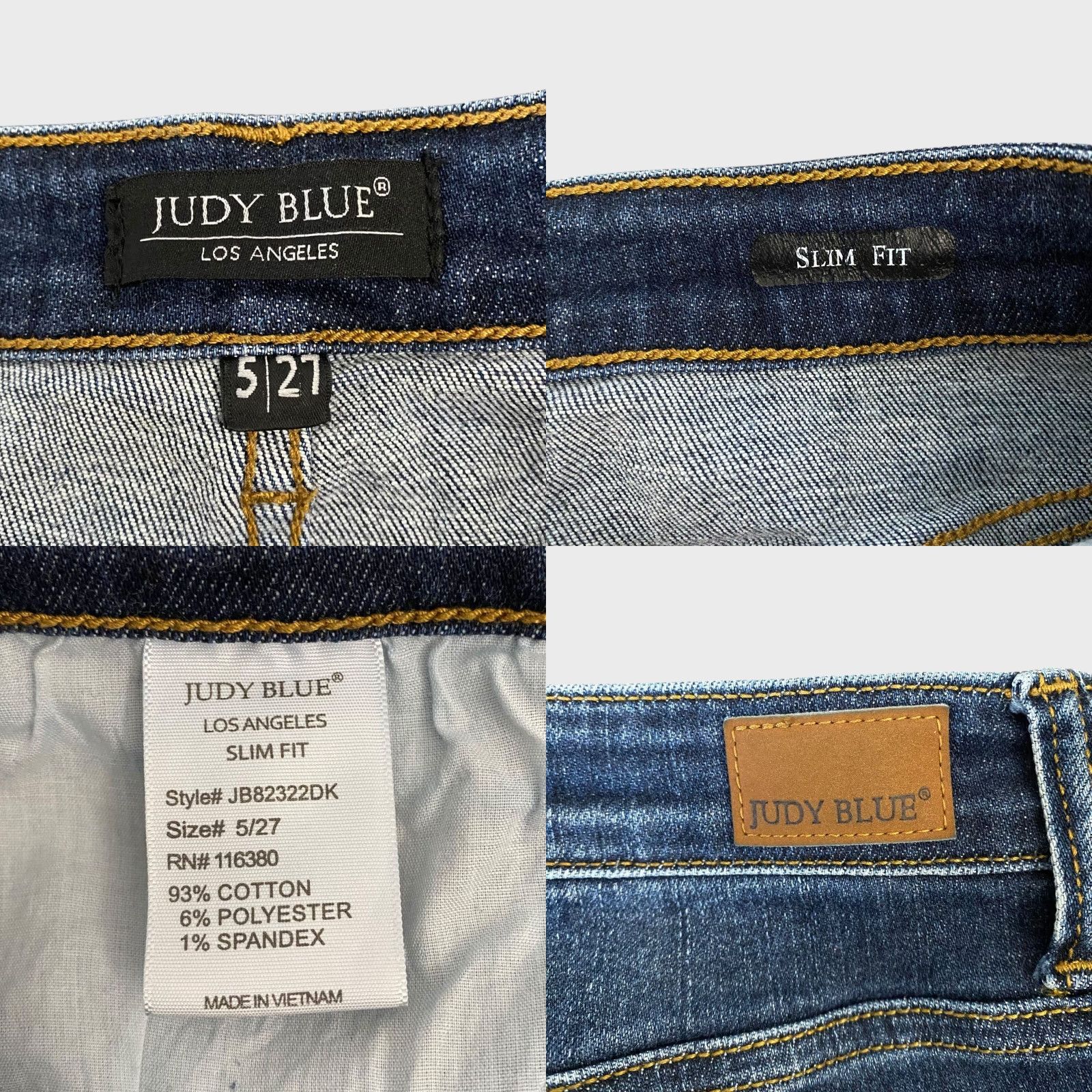 Vintage Judy Blue Mid-Rise Destroyed Slim Fit Jeans Women's Size 27 Distressed Raw-Hem Jeans Size 27" / US 4 / IT 40 - 8 Thumbnail