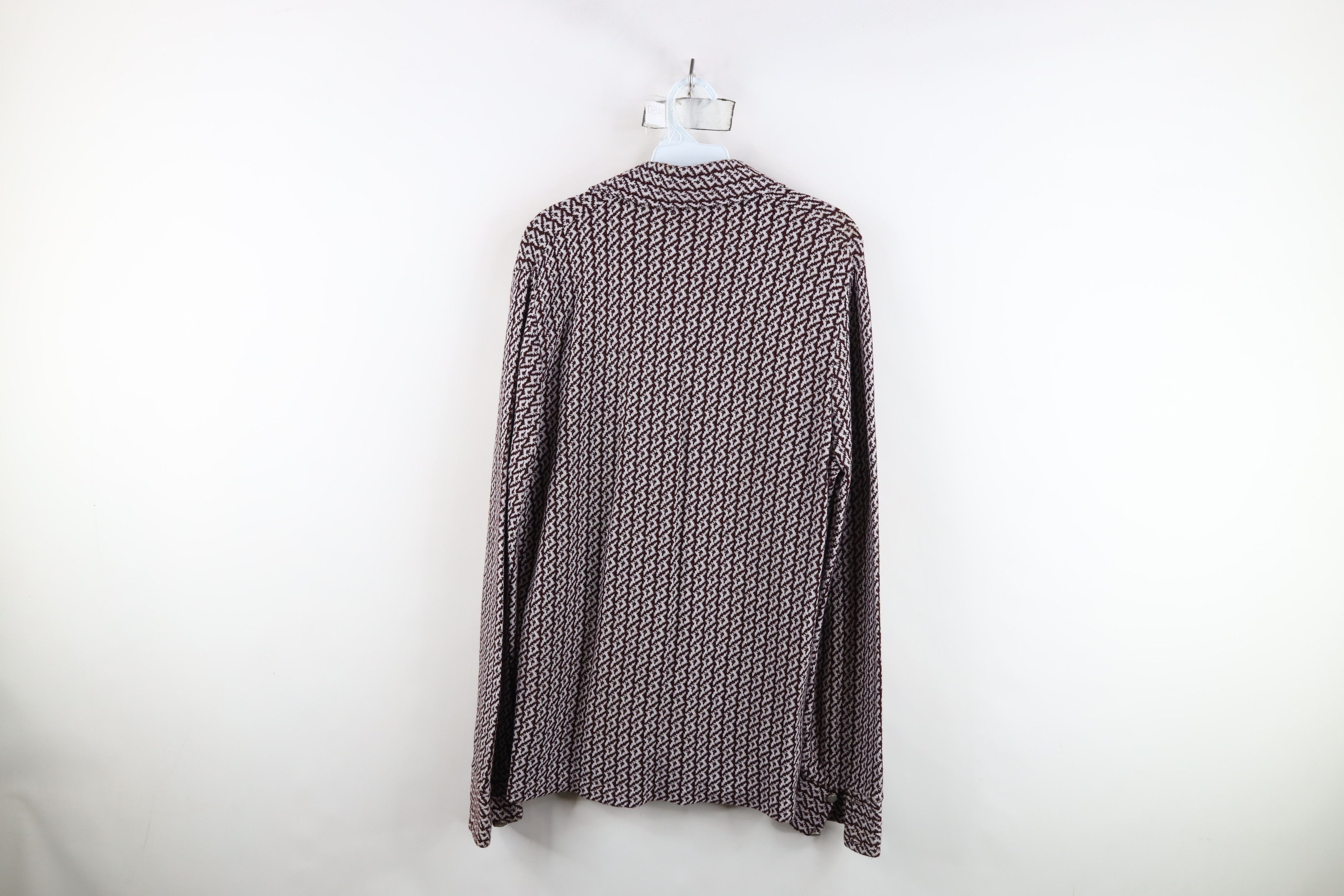 Vintage Vintage 60s 70s Streetwear Knit Collared Button Shirt USA Size US M / EU 48-50 / 2 - 12 Thumbnail