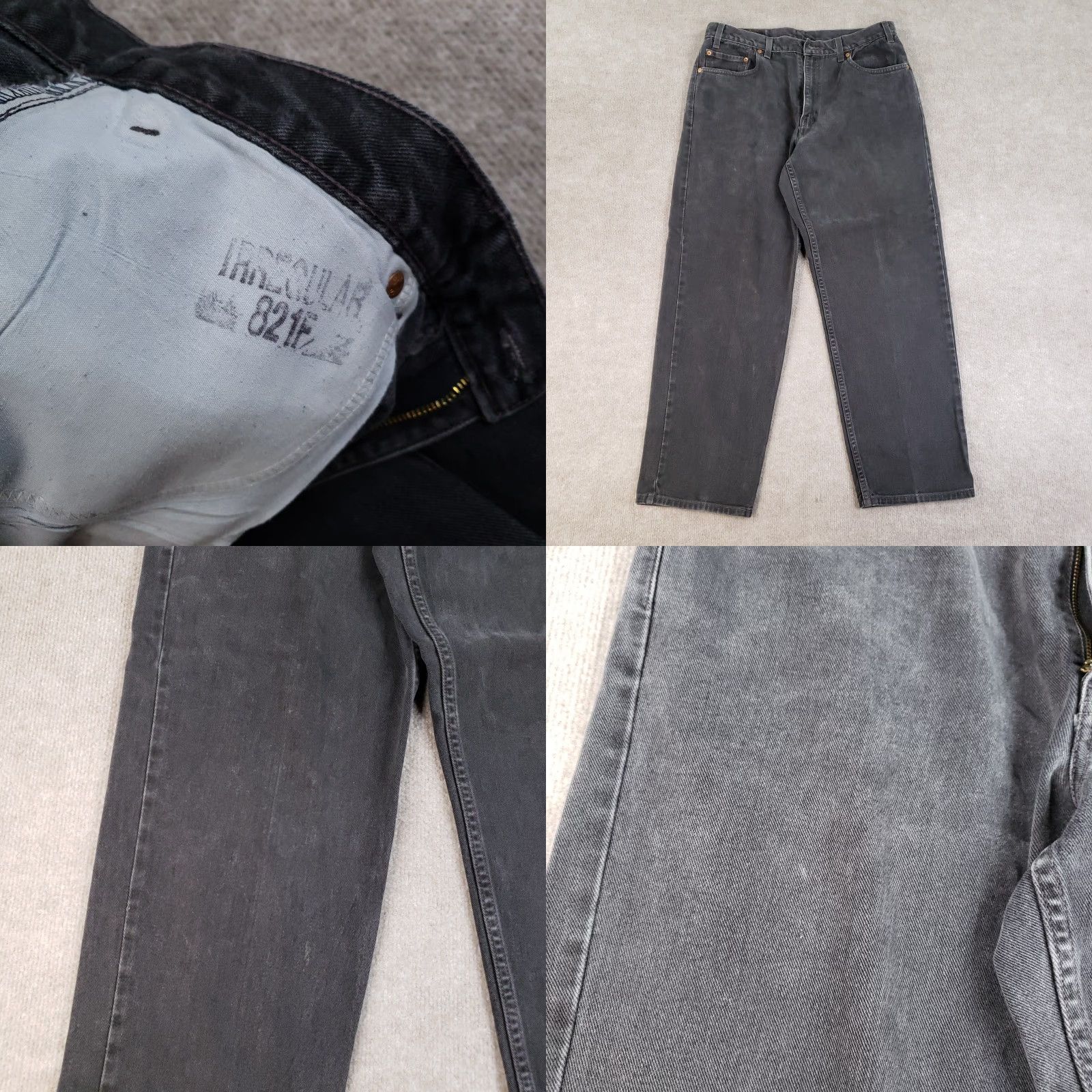 Levi's Levi's 550 Jeans Mens Black Denim 36x30 Relaxed Fit Straight Leg (34x28 Actual) Size US 36 / EU 52 - 9 Thumbnail