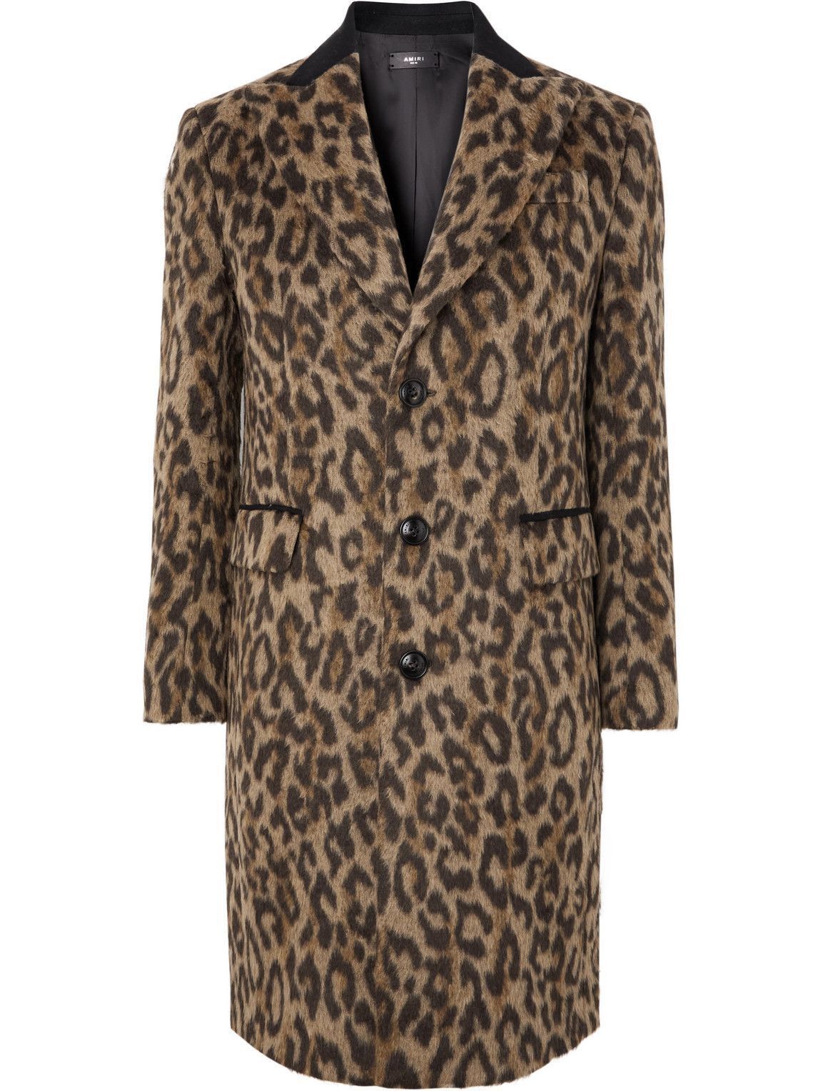 Amiri o1y0525 Leopard-print Coat in Brown/Black Size US L / EU 52-54 / 3 - 1 Thumbnail