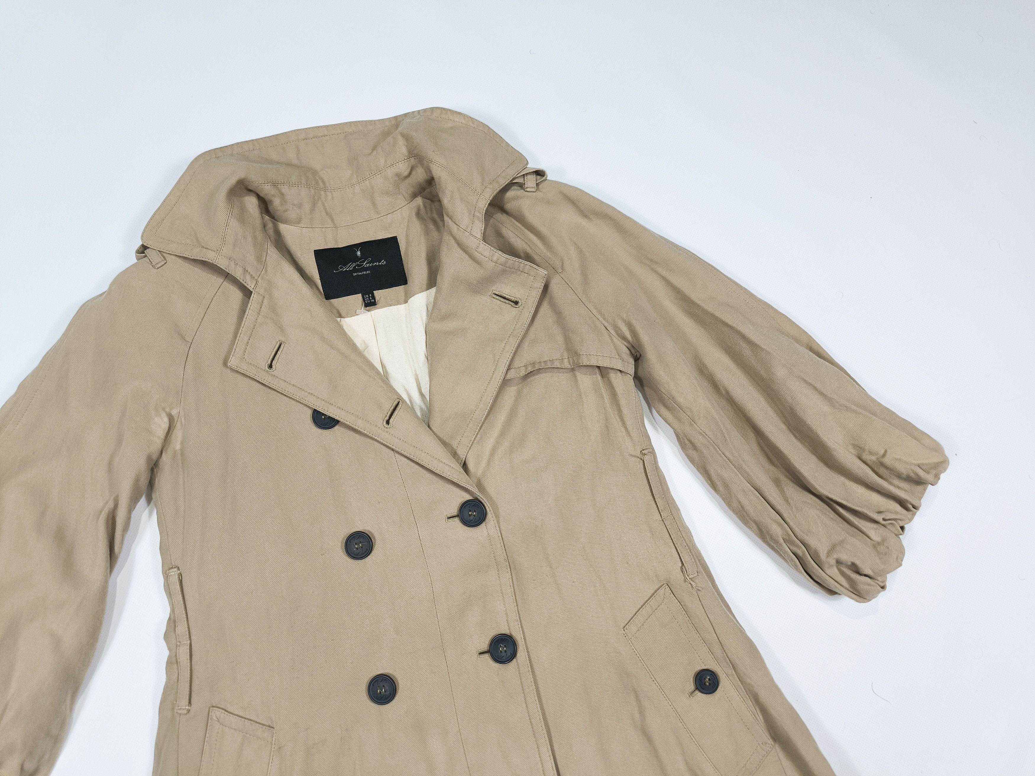 Allsaints AllSaints Leonda Double Breasted Trench Coat Size US 6 Size M / US 6-8 / IT 42-44 - 2 Thumbnail