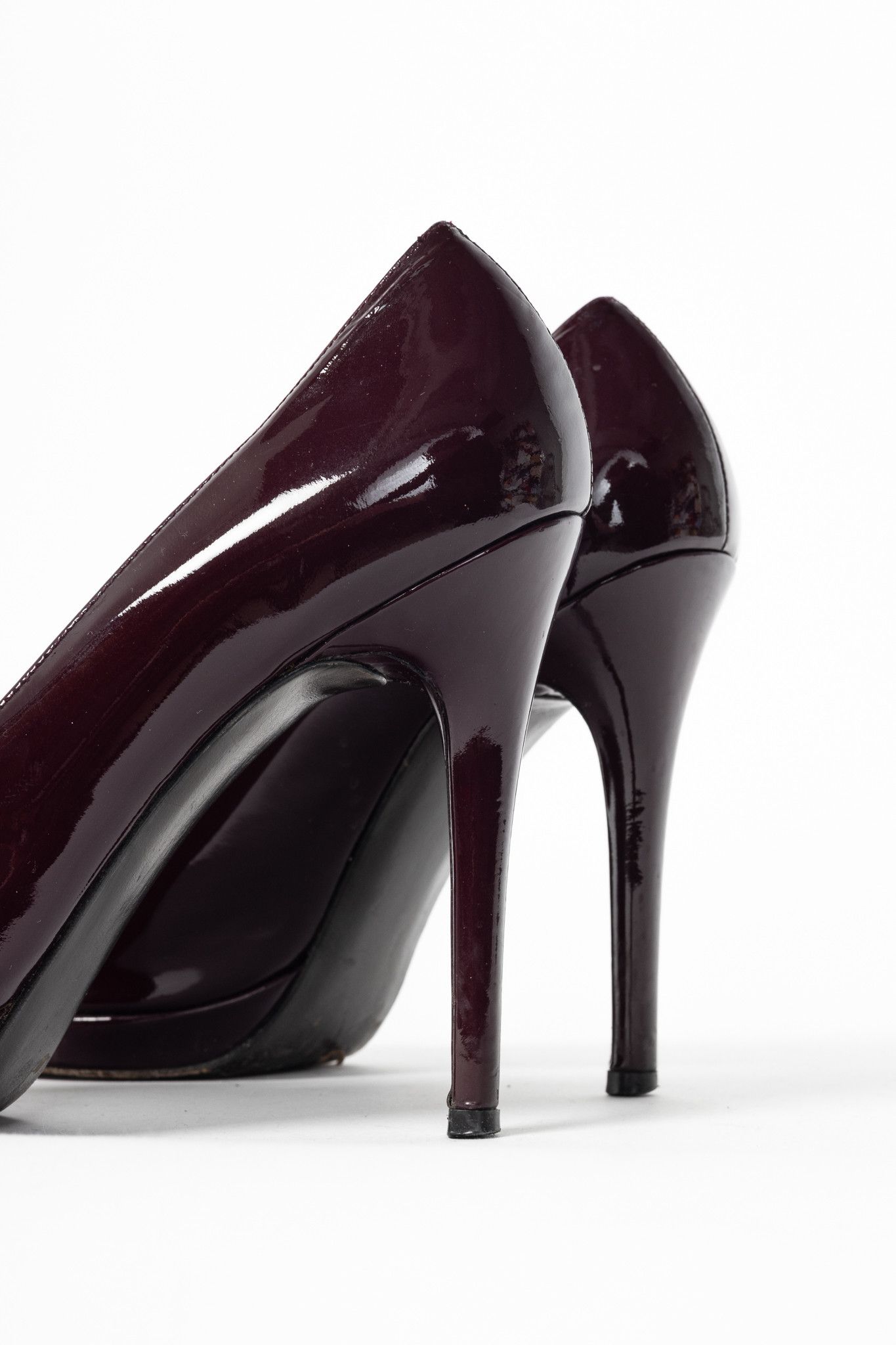 Stuart Weitzman Stuart Weitzman Platswoon Plum Patent-Leather Platform Pumps Size US 10 / IT 40 - 8 Thumbnail