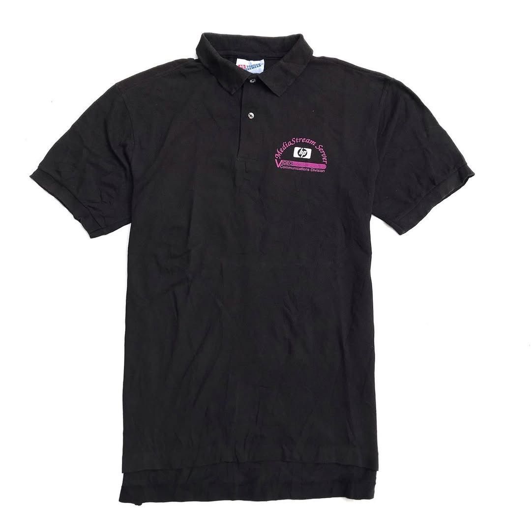 Microsoft × Vintage HP Hewlett Packard Staff Vintage Polo Shirt Tag Hanes Active Size US L / EU 52-54 / 3 - 3 Thumbnail