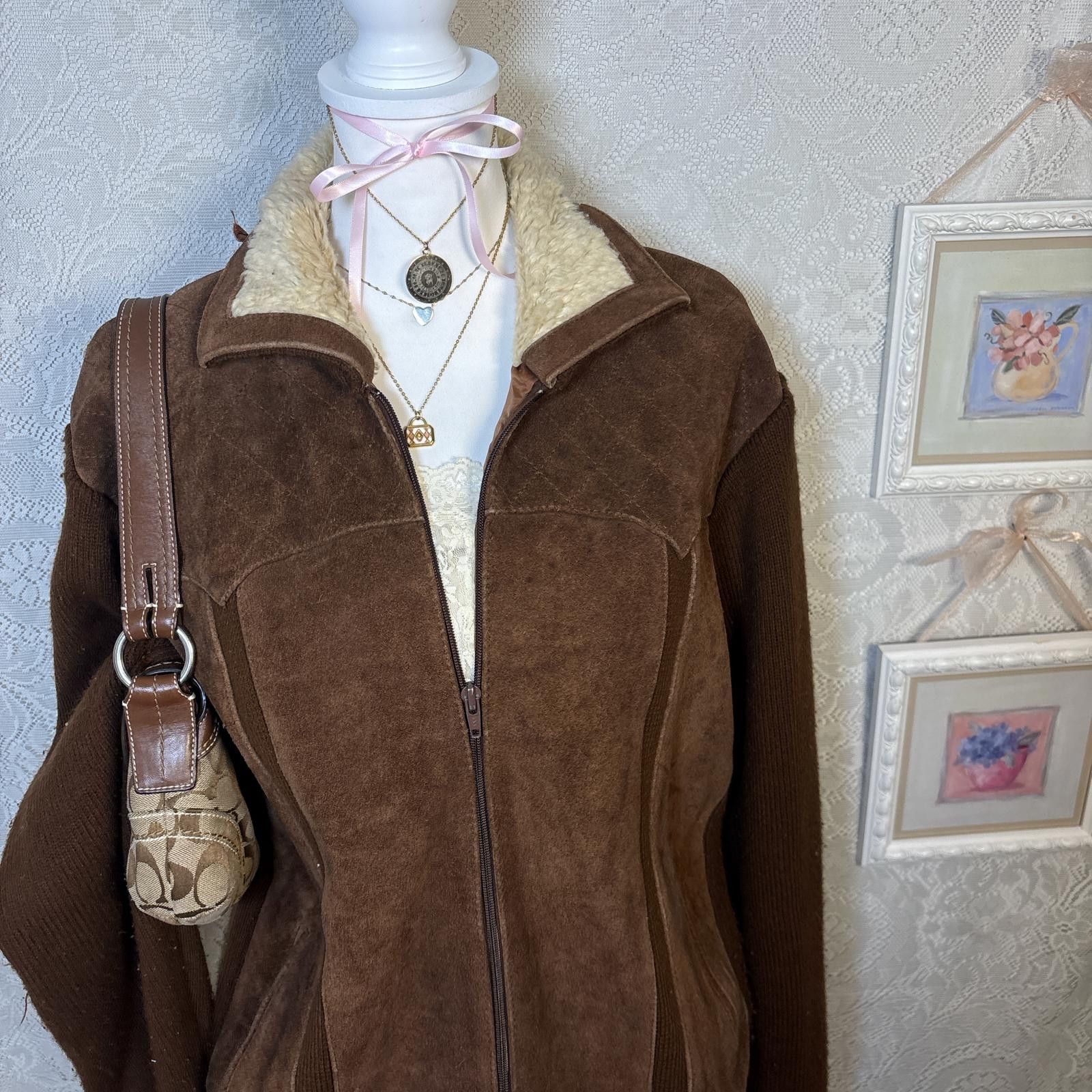 Other vintage cowhide leather suede jacket Size XL / US 12-14 / IT 48-50 - 8 Thumbnail