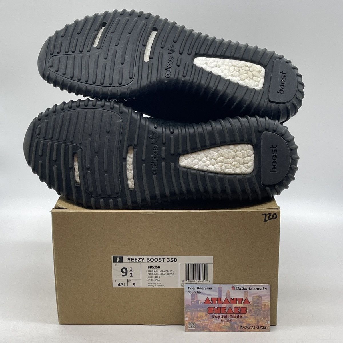 Adidas Yeezy boost 350 pirate black Size US 9.5 / EU 42-43 - 7 Thumbnail
