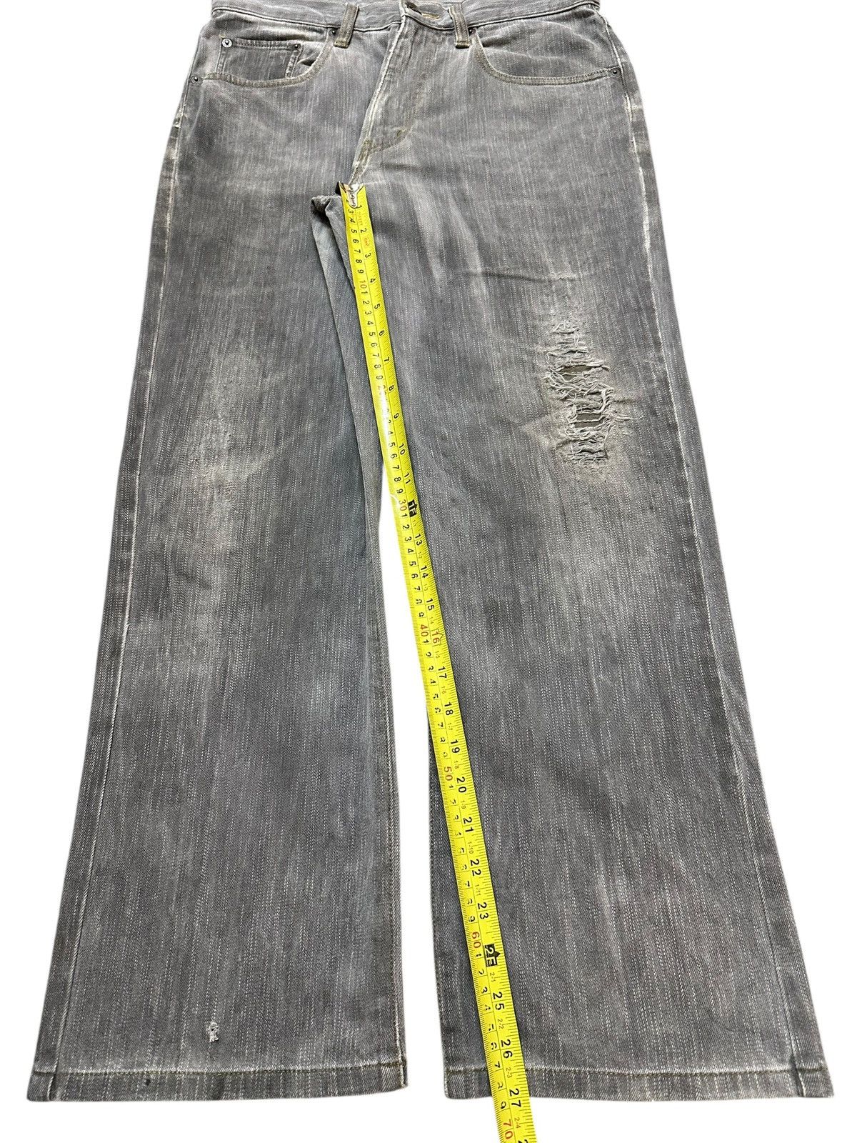 Other Vintage Crocodile Faded Wash Style Distressed Baggy Jeans Size US 30 / EU 46 - 13 Thumbnail