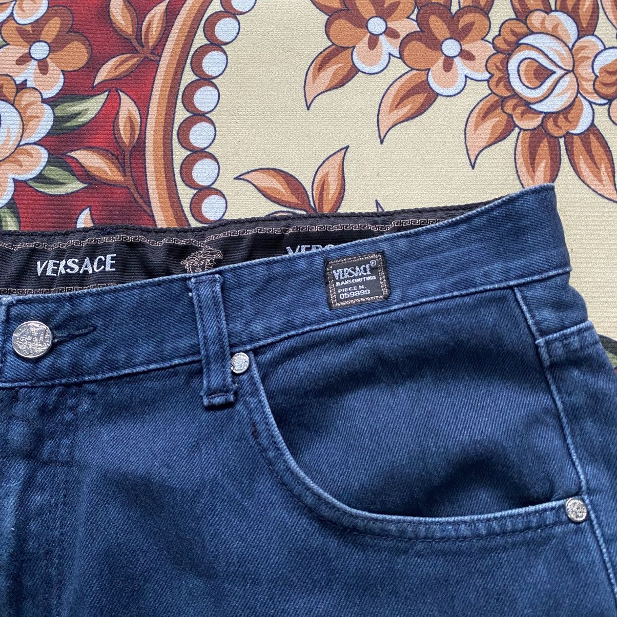 Versace Jeans Couture Vintage Versace Jeans Couture Navy Blue Jeans Size US 38 / EU 54 - 6 Thumbnail