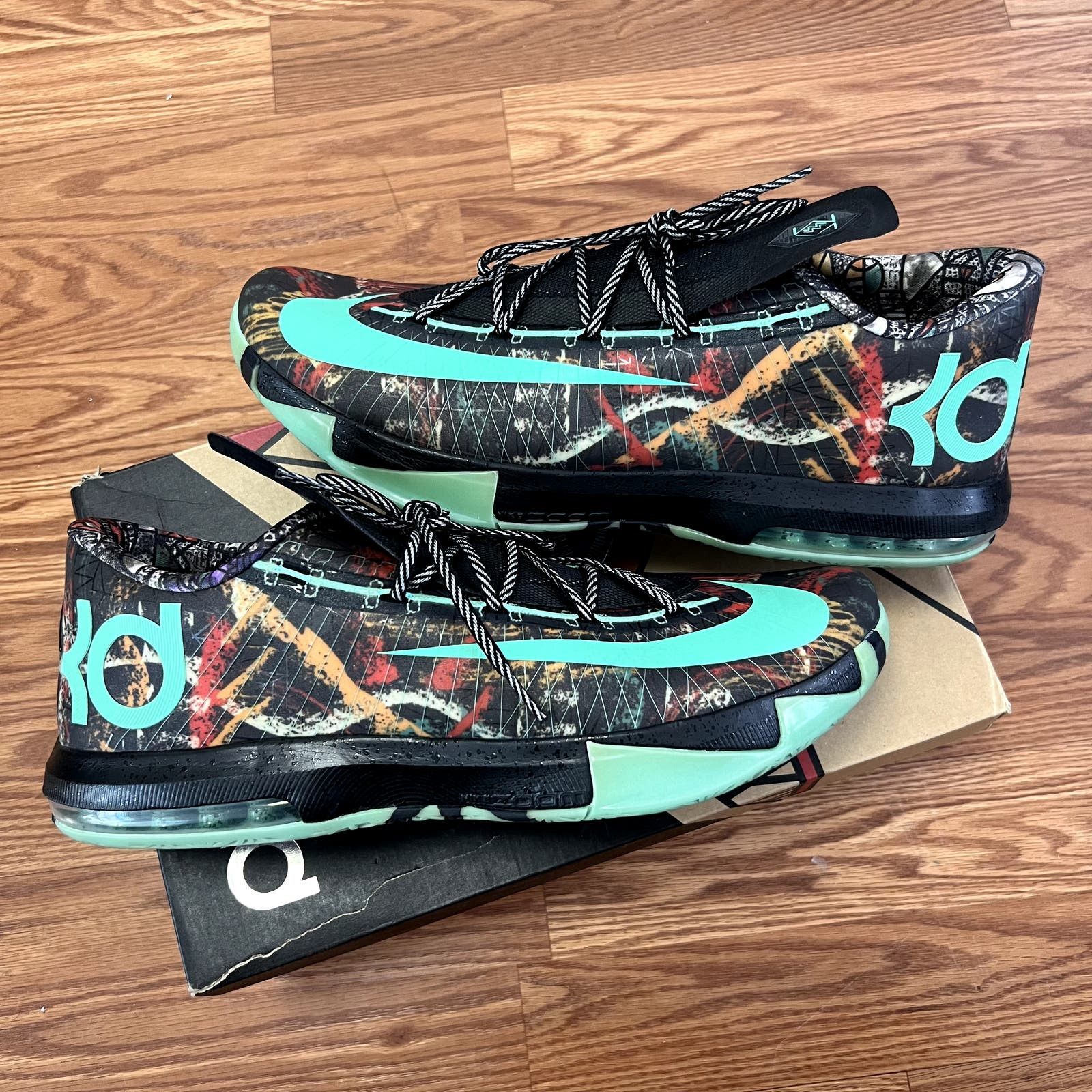 image of Nike Kd 6 (Iv) Gumbo All Star Low Shoes in Black, Men's (Size 15)
