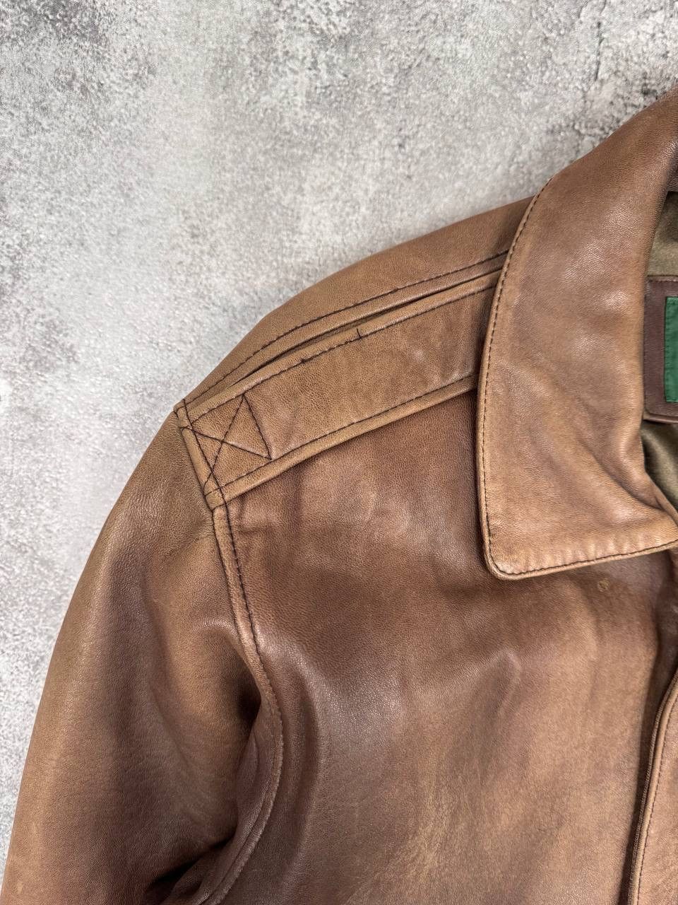Orvis Orvis Men Vintage Leather Jacket Brown Bomber Genuine Size US M / EU 48-50 / 2 - 7 Thumbnail