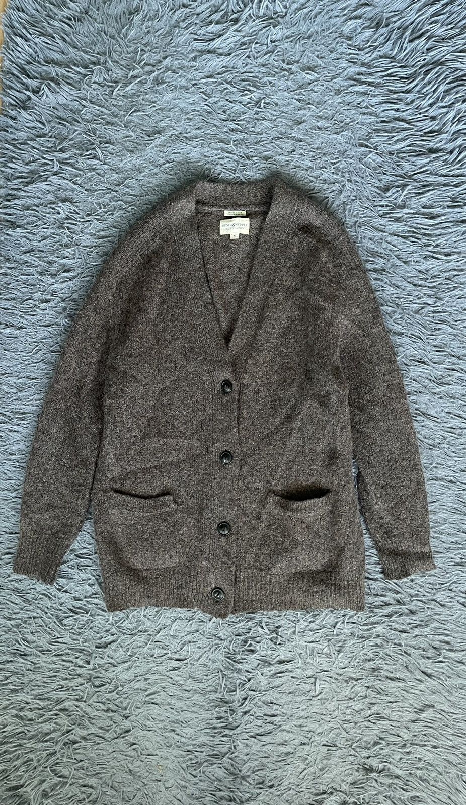 Ralph Lauren Denim & Supply fuzzy mohair cardigan sweater
