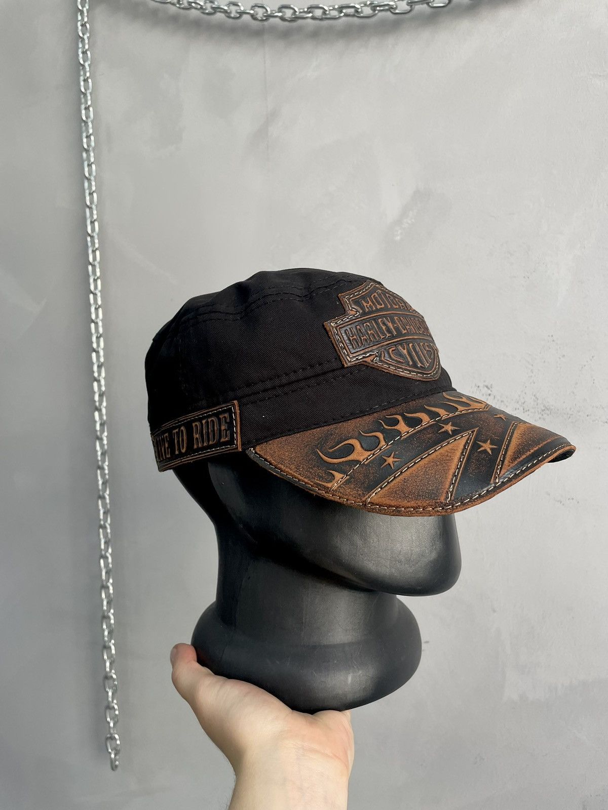 Harley Davidson Harley Davidson black trucker cap vintage biker street style Size ONE SIZE - 4 Thumbnail