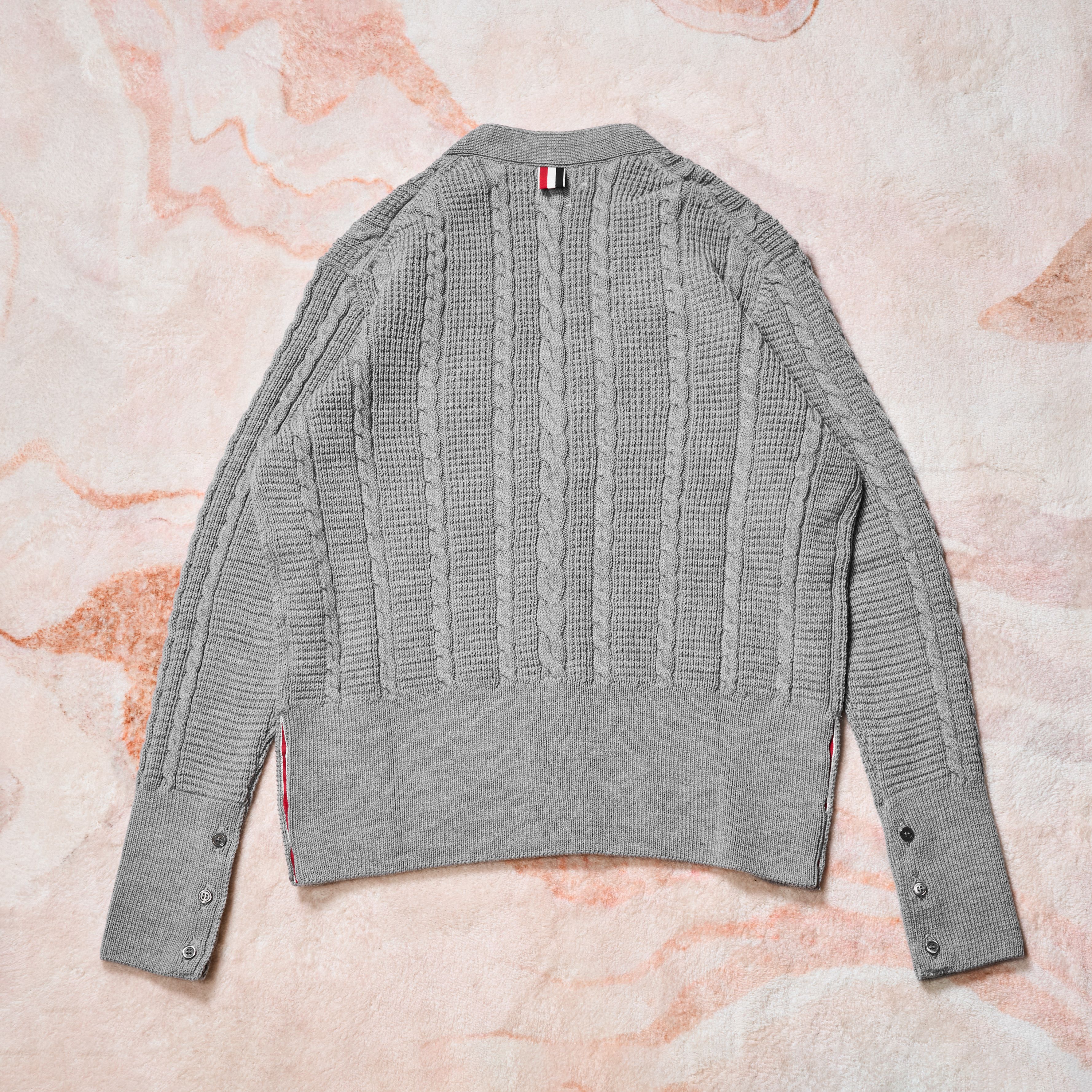 Thom Browne THOM BROWNE Cable Stitch Cardigan Size US L / EU 52-54 / 3 - 4 Thumbnail