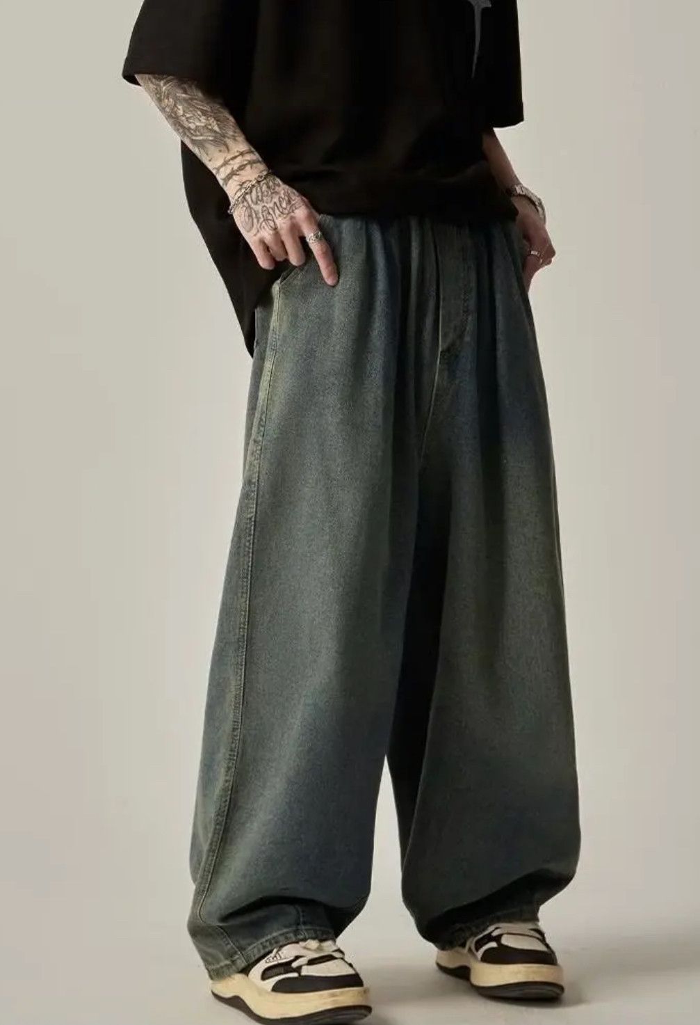 Japanese Brand Elastic waist casual straight trousers Size US 30 / EU 46 - 3 Thumbnail