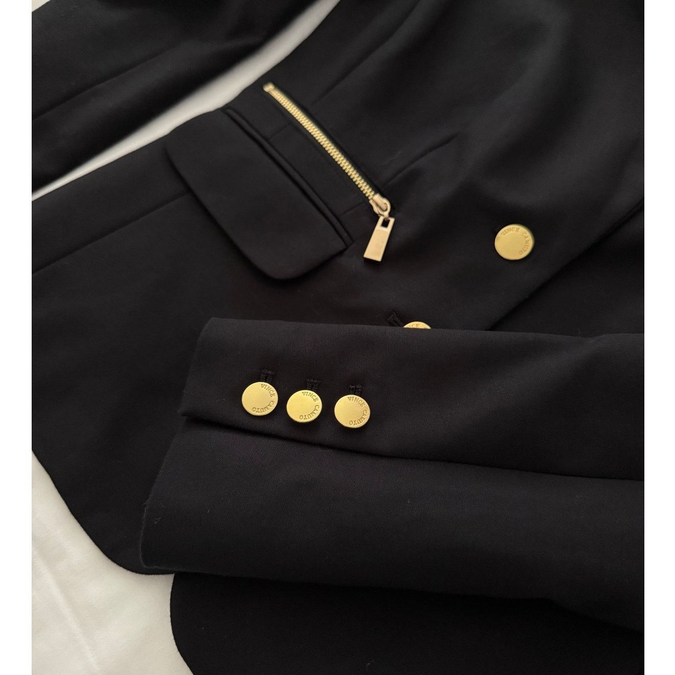 Vince Camuto Vince Camuto Black Gold Button Blazer, Size 2 Size XS / US 0-2 / IT 36-38 - 5 Thumbnail