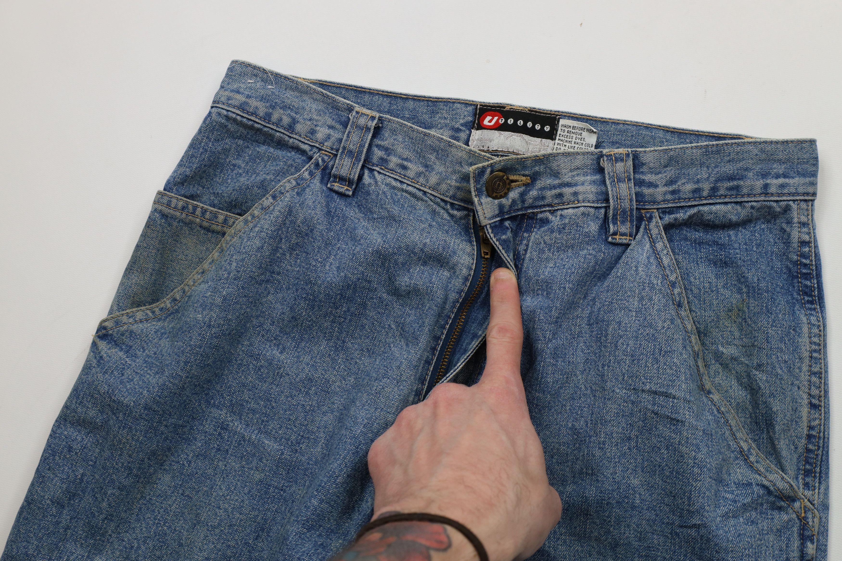 Vintage Vintage 90s Y2K Streetwear Baggy Fit Dungaree Denim Jeans Size US 30 / EU 46 - 8 Thumbnail