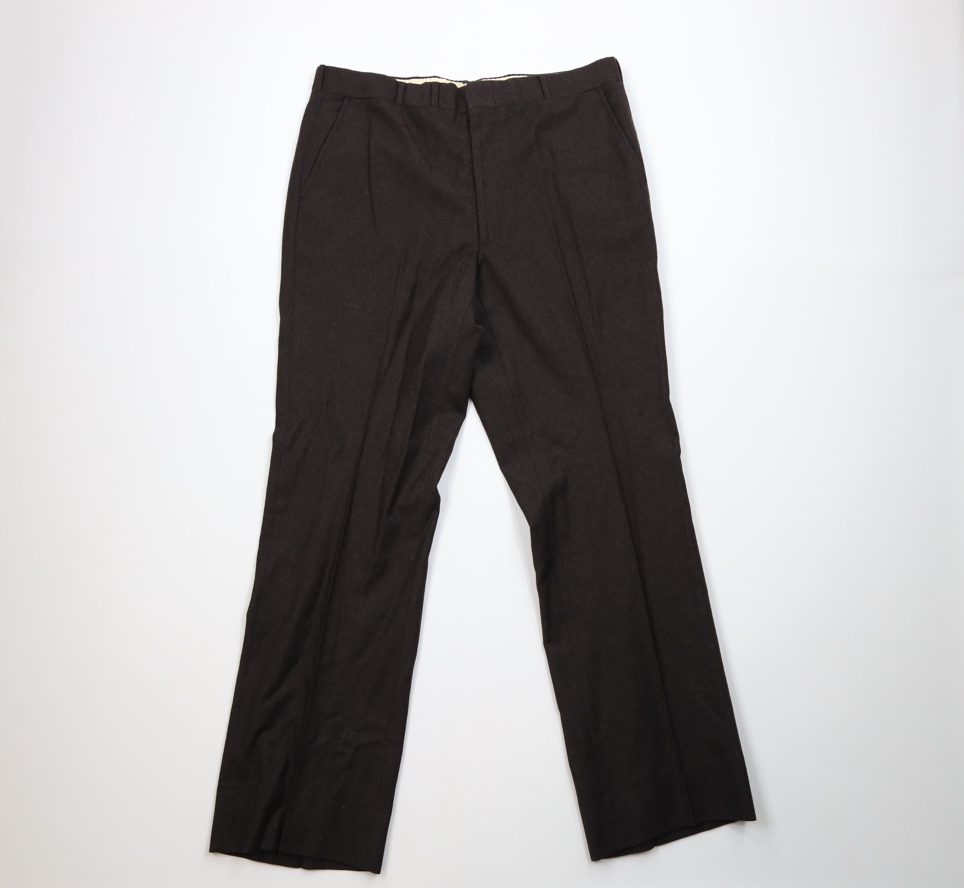 Vintage Vintage 60s Streetwear Flared Wide Leg Chino Pants Brown USA Size US 36 / EU 52 - 1 Thumbnail