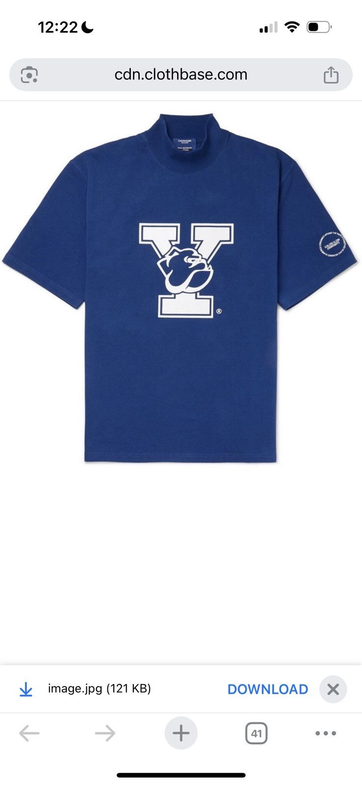 Calvin Klein 205W39NYC Calvin Klein 205W39NYC Yale Oversized Printed , Mock Neck Size US M / EU 48-50 / 2 - 2 Thumbnail
