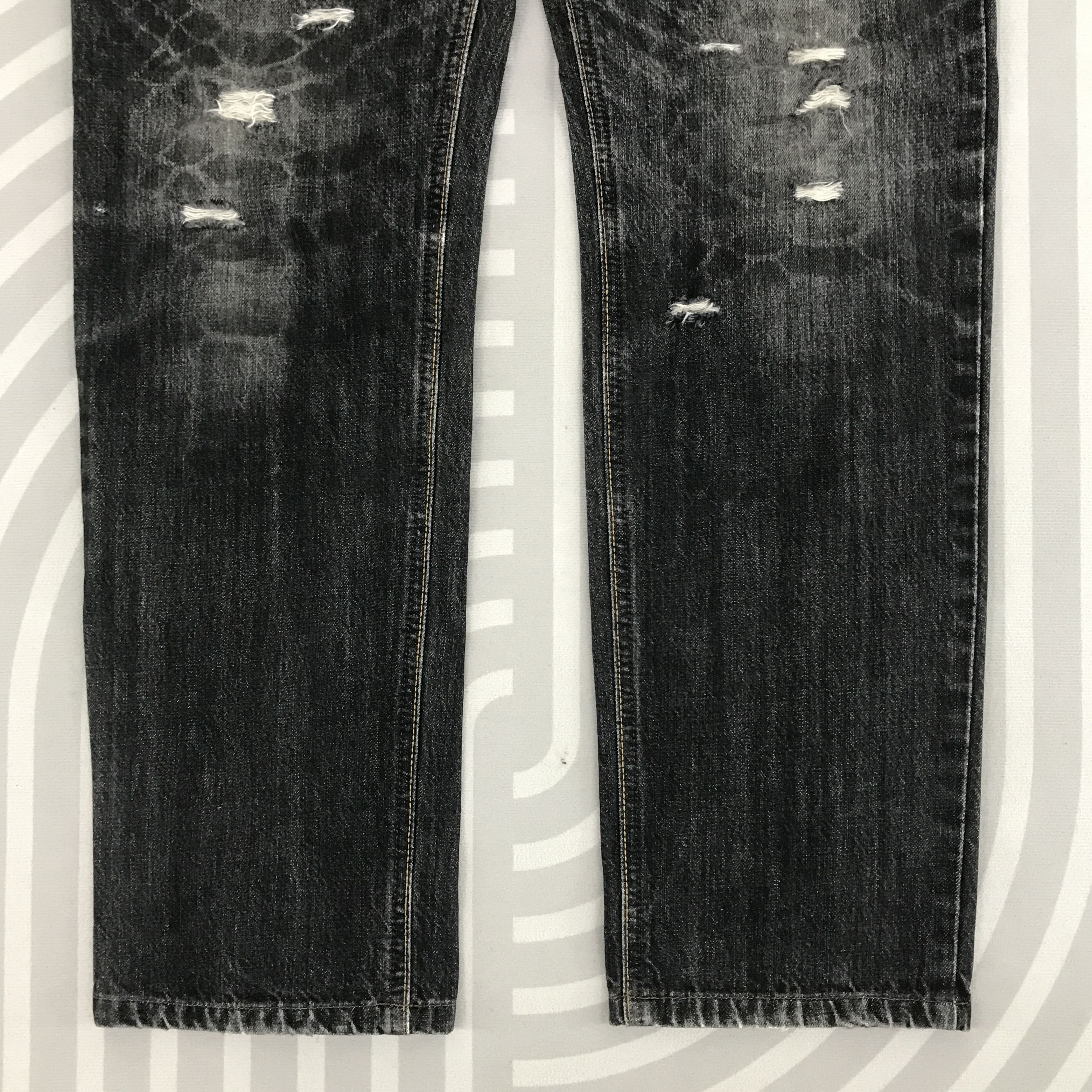 Edwin × Japanese Brand × Vintage Vintage Edwin Black faded distressed Denim jeans Size US 31 - 3 Thumbnail