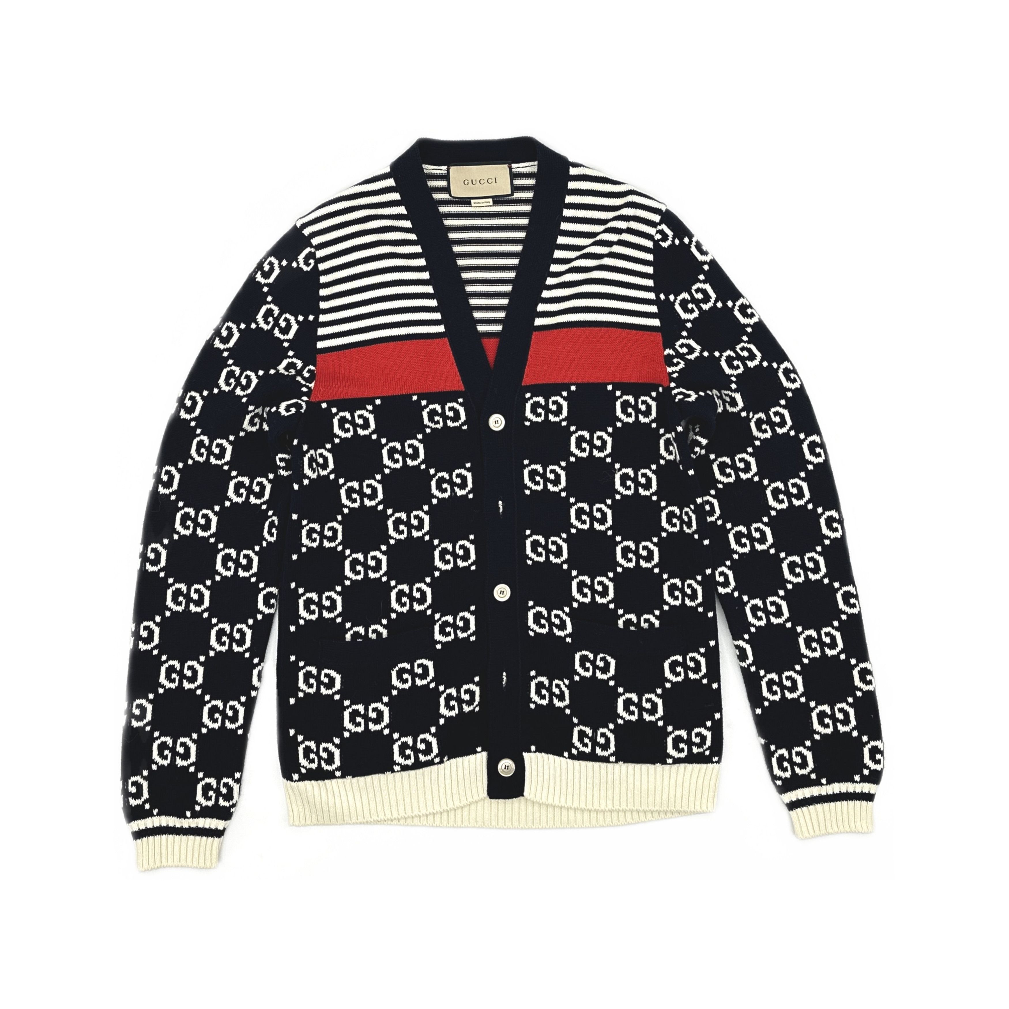 Gucci Gucci GG Monogram Striped Knit Cardigan XS Size US XS / EU 42 / 0 - 1 Thumbnail