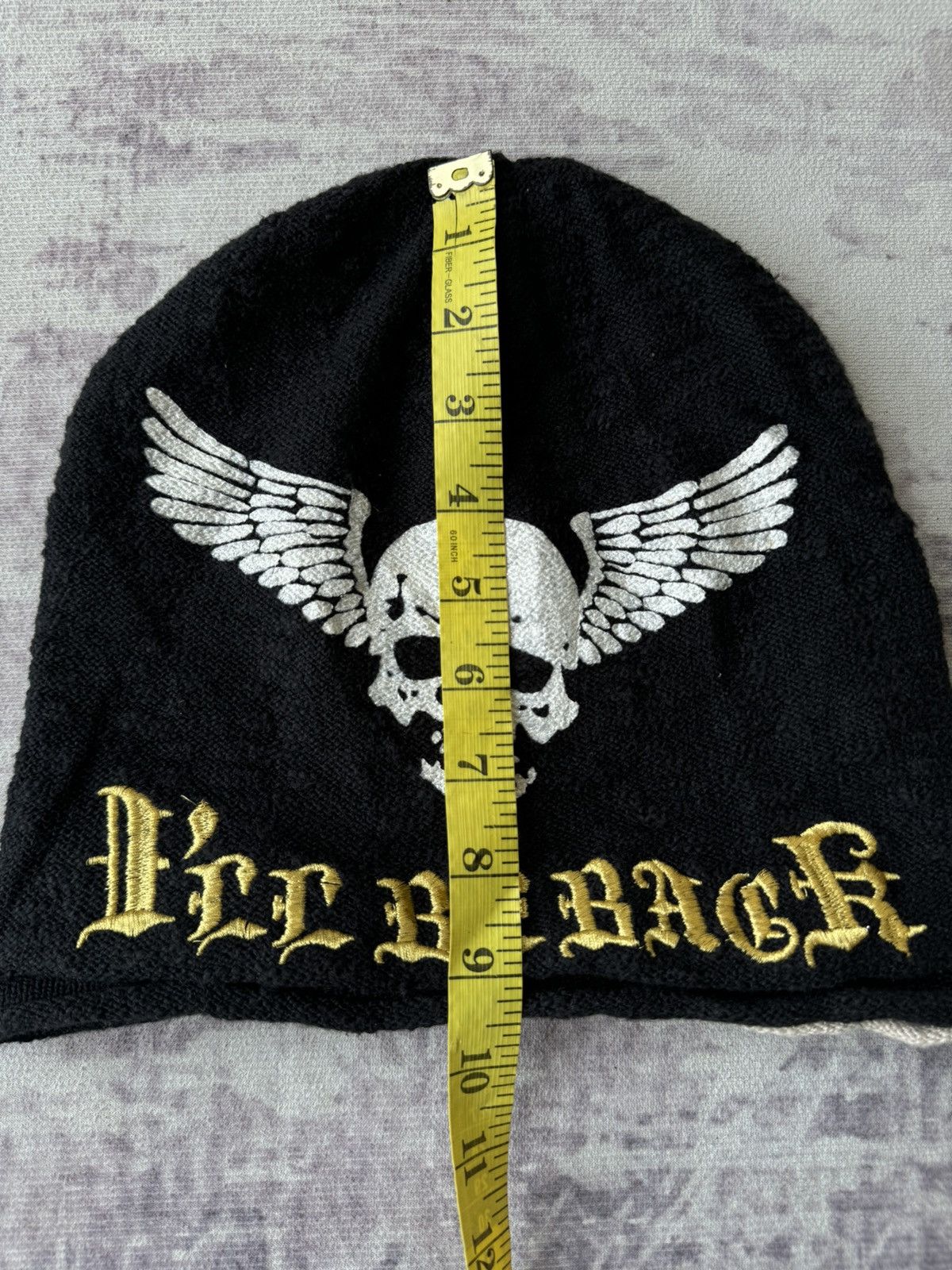 Japanese Brand Punk Skulls Poem Riot Beanie Cap Size ONE SIZE - 6 Thumbnail