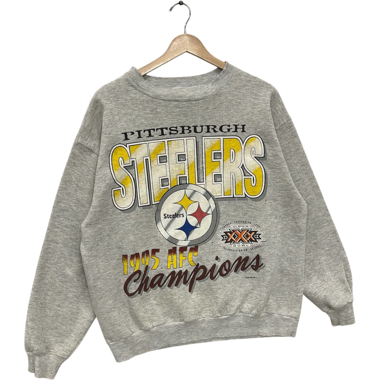 Vintage Vintage Pittsburgh Steelers AFC Champions NFL Crewneck '95 L Size US L / EU 52-54 / 3 - 4 Thumbnail