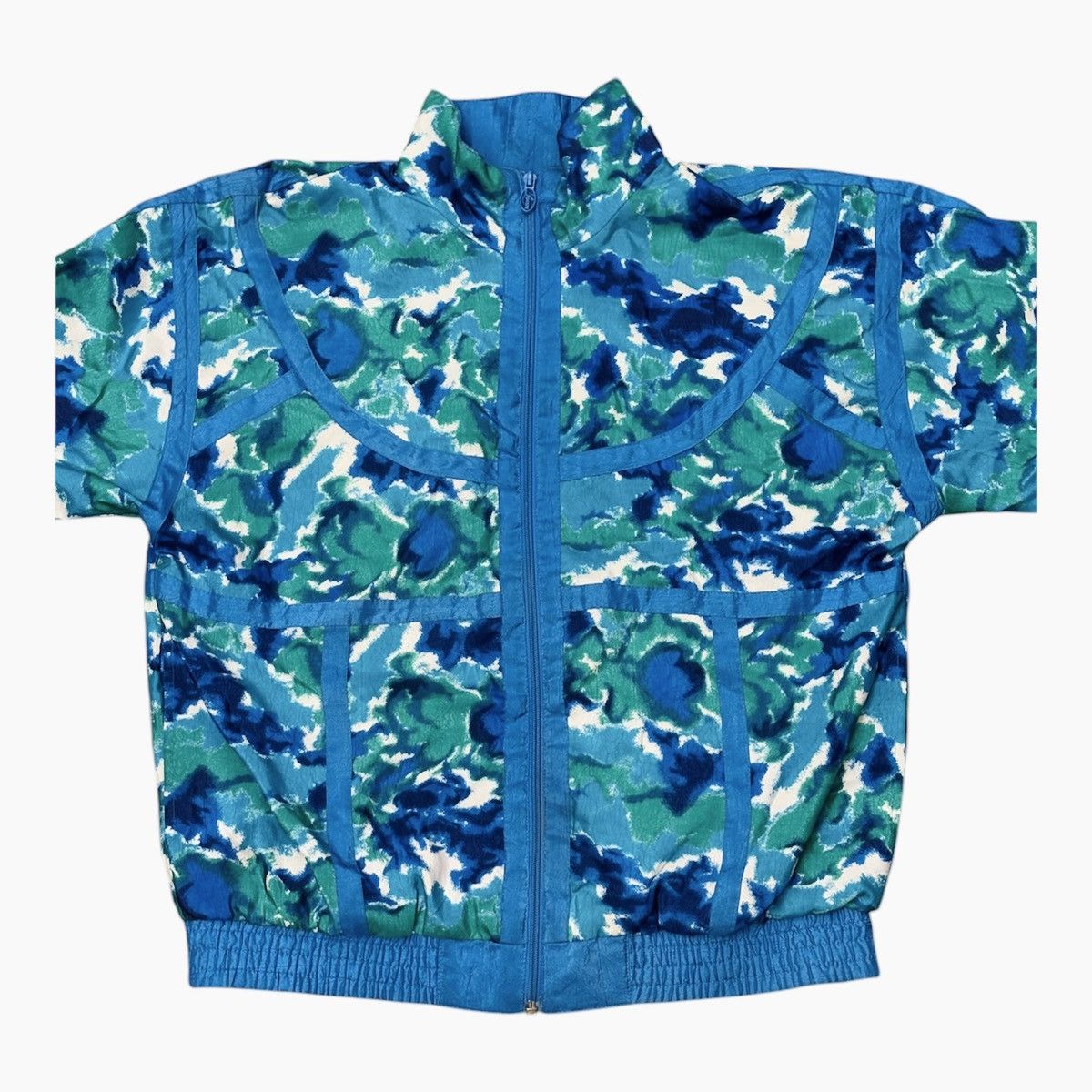 Vintage Vintage 90s Lavon Blue & Green Tracksuit Jacket Women Size S Size S / US 4 / IT 40 - 2 Thumbnail