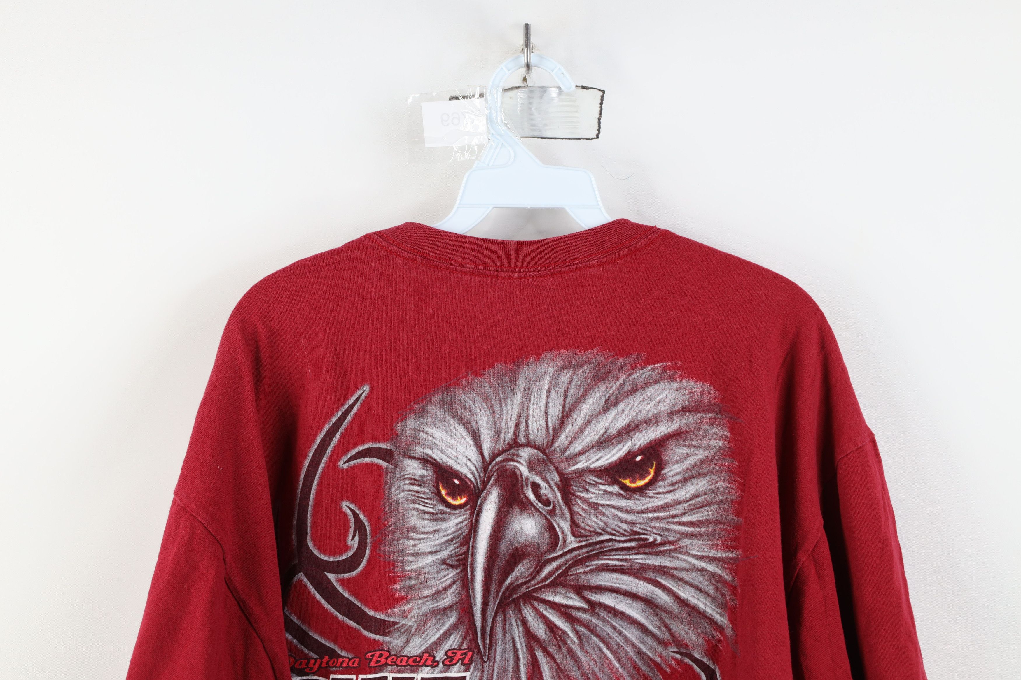 Vintage Vintage Y2K 2010 Daytona Bike Week Tribal Eagle T-Shirt Red Size US XL / EU 56 / 4 - 12 Thumbnail