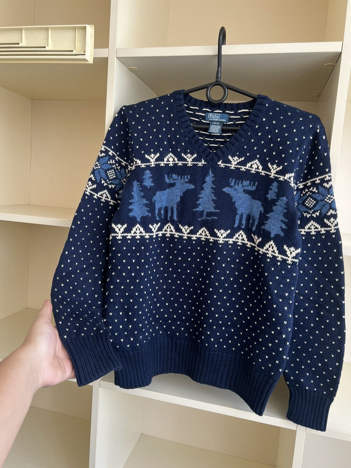 Polo Ralph Lauren Vintage Polo Ralph Lauren Knit Sweater Moose RARE Size XS Size US XS / EU 42 / 0 - 8 Thumbnail