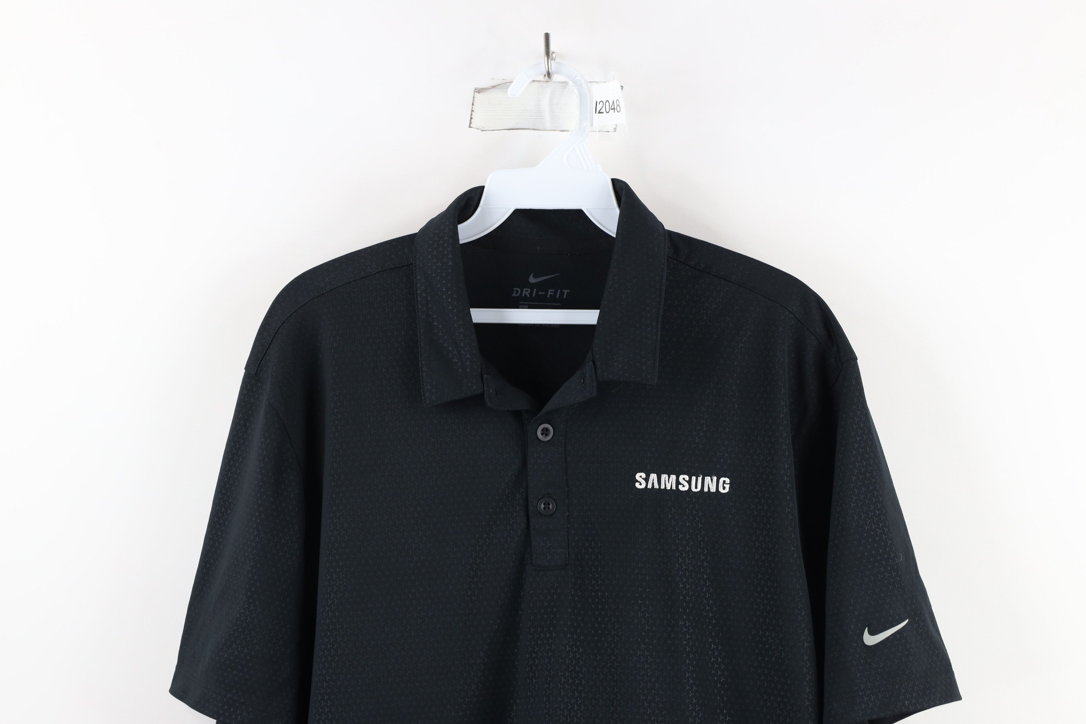 Nike × Vintage Nike Out Samsung Electronics Collared Golf Polo Shirt Black Size US M / EU 48-50 / 2 - 2 Thumbnail