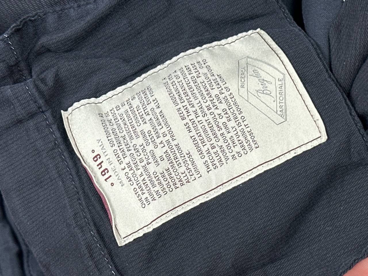 Vintage Briglia 1949 Luxury Navy Slim Chino Italian Pants Size US 38 / EU 54 - 9 Thumbnail