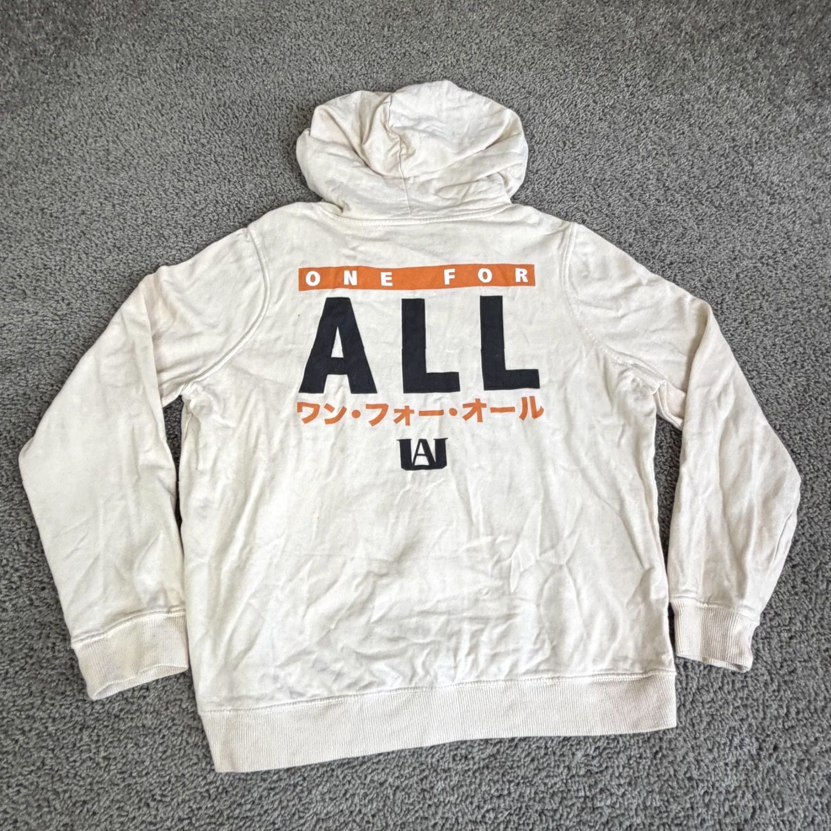 Vintage My Hero Academia Hoodie Womens M Beige Funimation Graphic Pullover Hooded Pocket Size M / US 6-8 / IT 42-44 - 5 Thumbnail