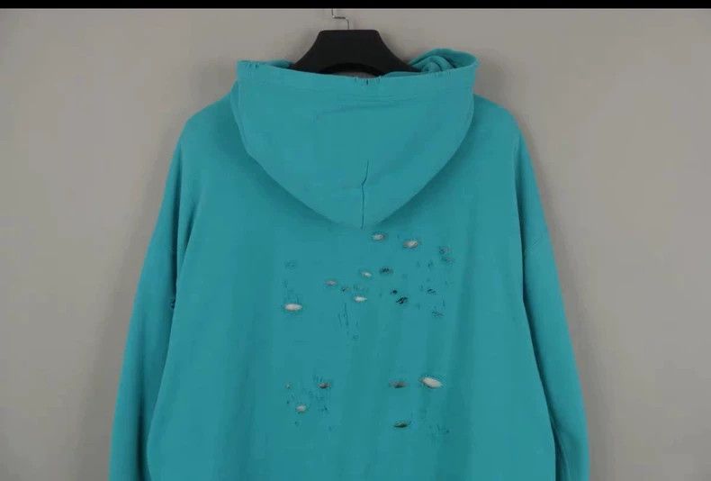 Balenciaga Balenciaga Double-layer destruction LOGO printed hoodie la Size US L / EU 52-54 / 3 - 3 Thumbnail