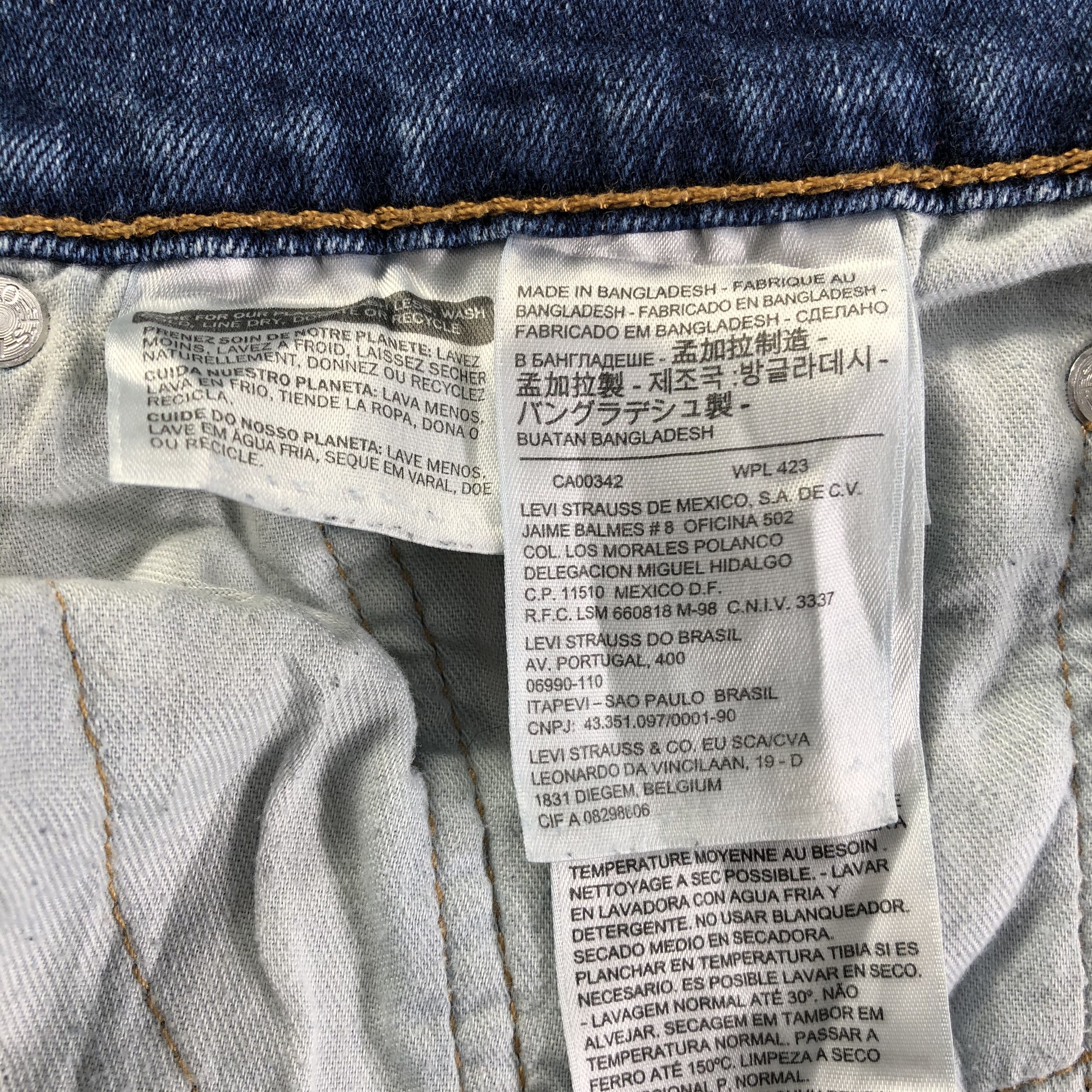 Levi's Vintage Blue Wash Levis 513 Jeans-J4520 Size US 33 - 10 Thumbnail