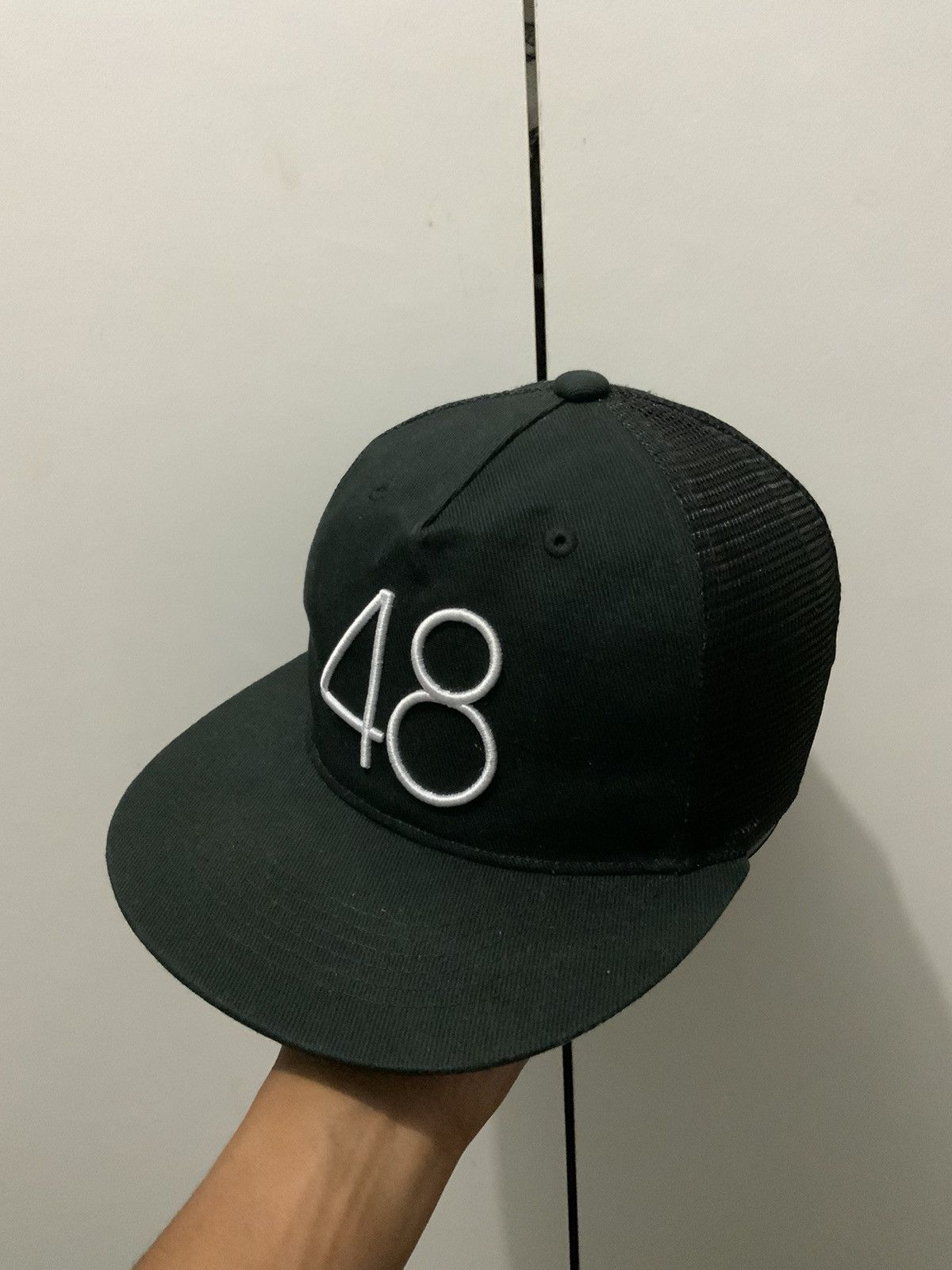 Japanese Brand 48 BIG LOGO ARCHIVE BLACK TRUCKER HAT CAP Size ONE SIZE - 2 Thumbnail