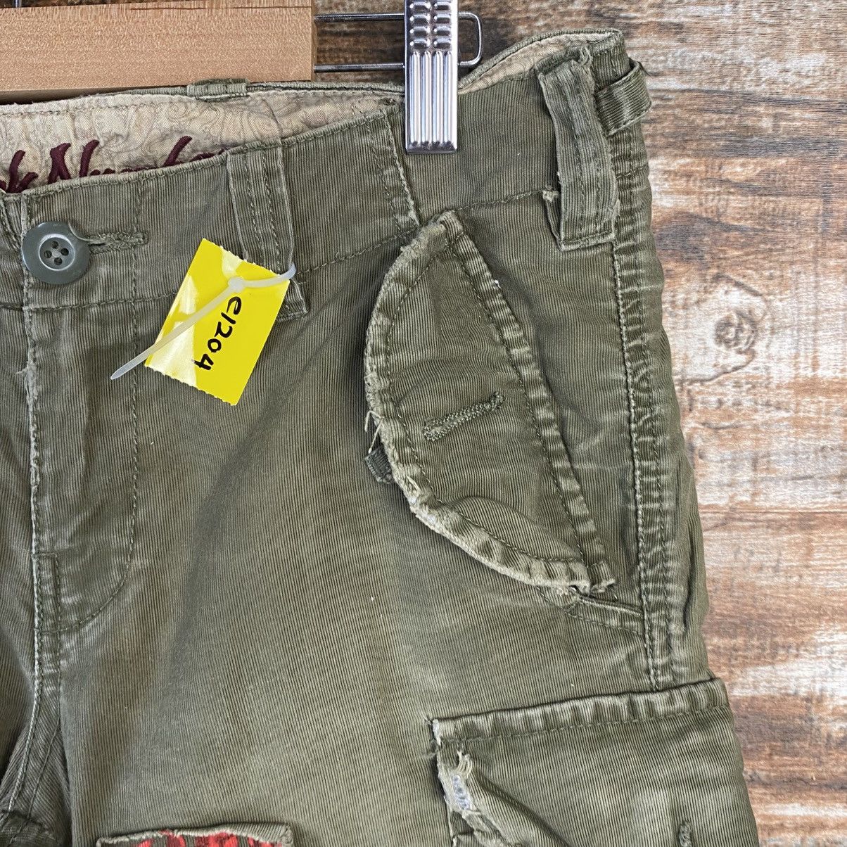 Japanese Brand DL Back Number Green Cargo Multipocket Pants #C1204 Size US 28 / EU 44 - 8 Thumbnail