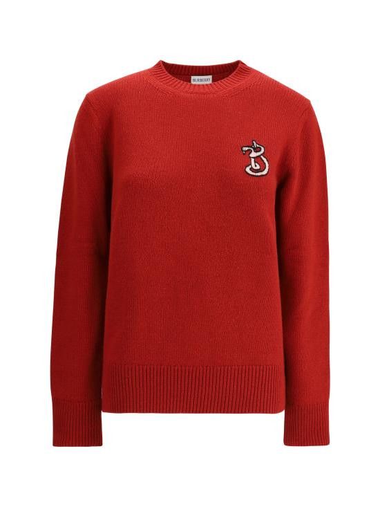 Burberry BURBERRY Women Sweater 8103653 C2063 RED Size M / US 6-8 / IT 42-44 - 1 Thumbnail