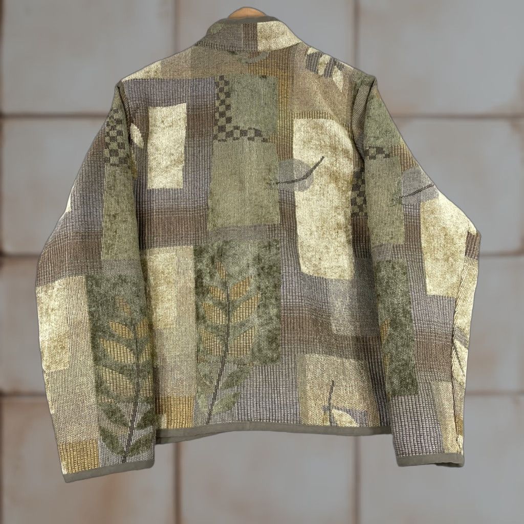 Vintage VINTAGE Barn Fly Tapestry Jacket Womens M Green Patchwork Leaf Print Boho Western Size M / US 6-8 / IT 42-44 - 1 Thumbnail