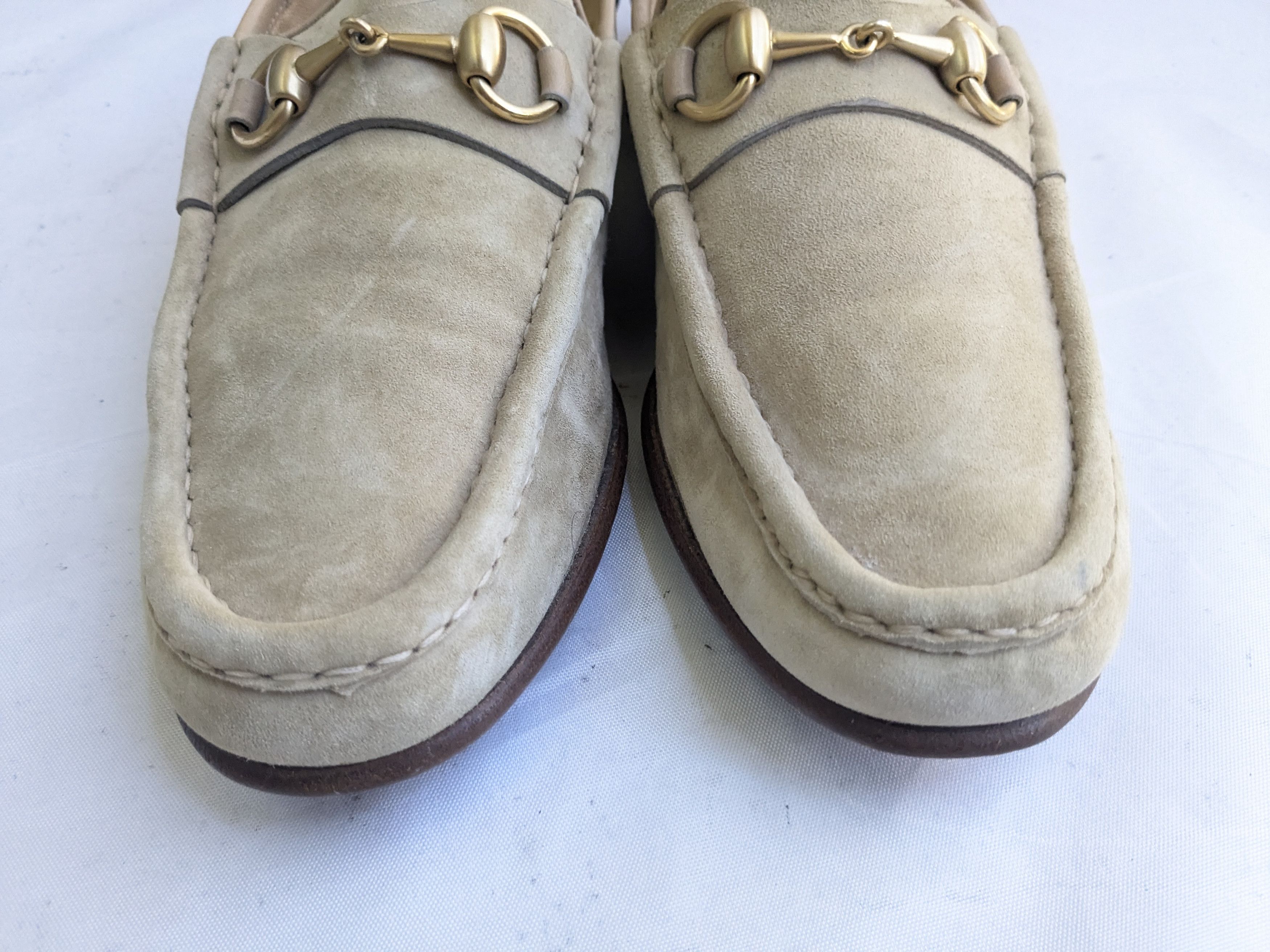Gucci Gucci Horsebit Loafers 9.5 Beige Suede Leather Size US 9.5 / EU 42-43 - 2 Thumbnail