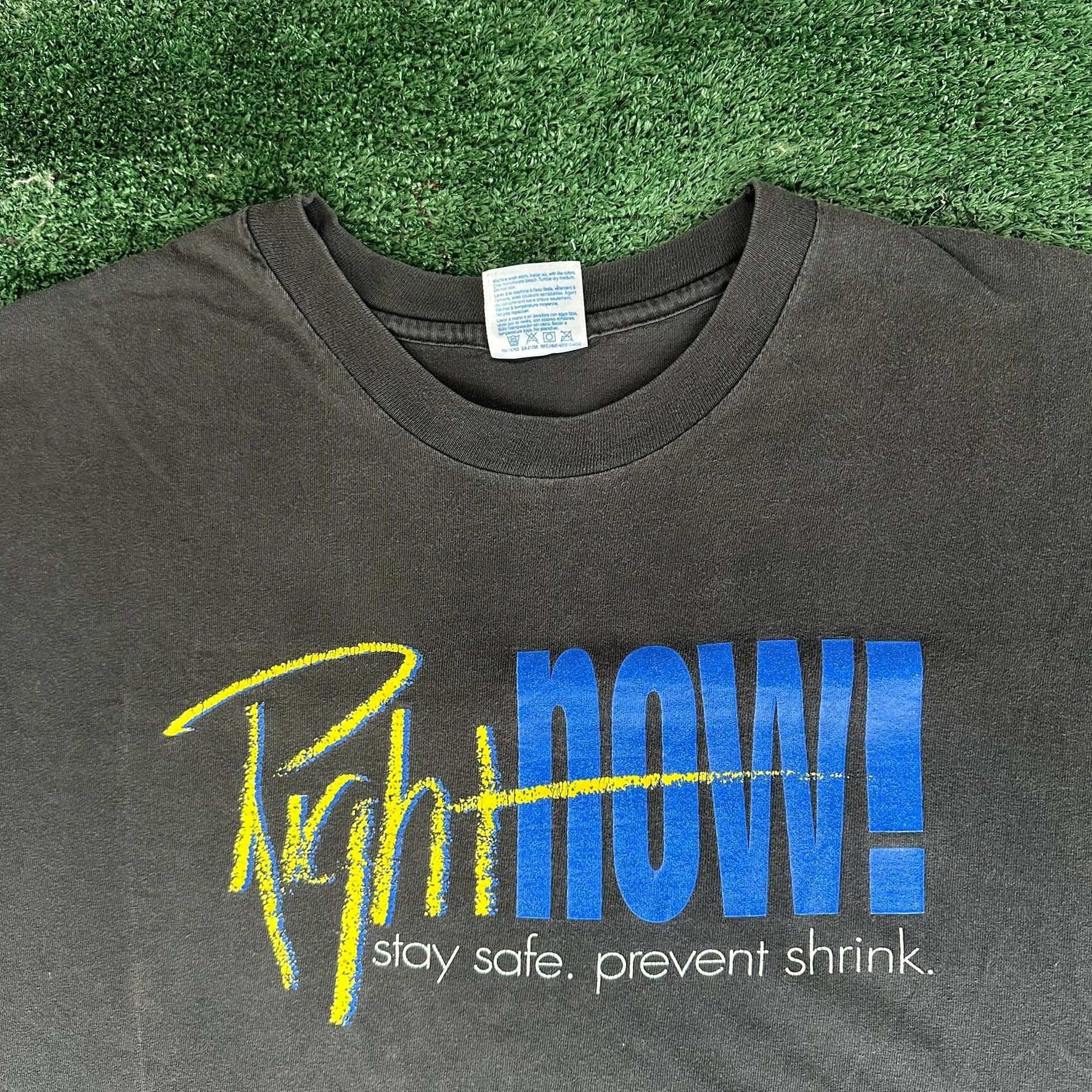 Hanes Vintage 90s Hechinger Faded Black T-Shirt Boxy Single Stitch Size US XL / EU 56 / 4 - 2 Thumbnail