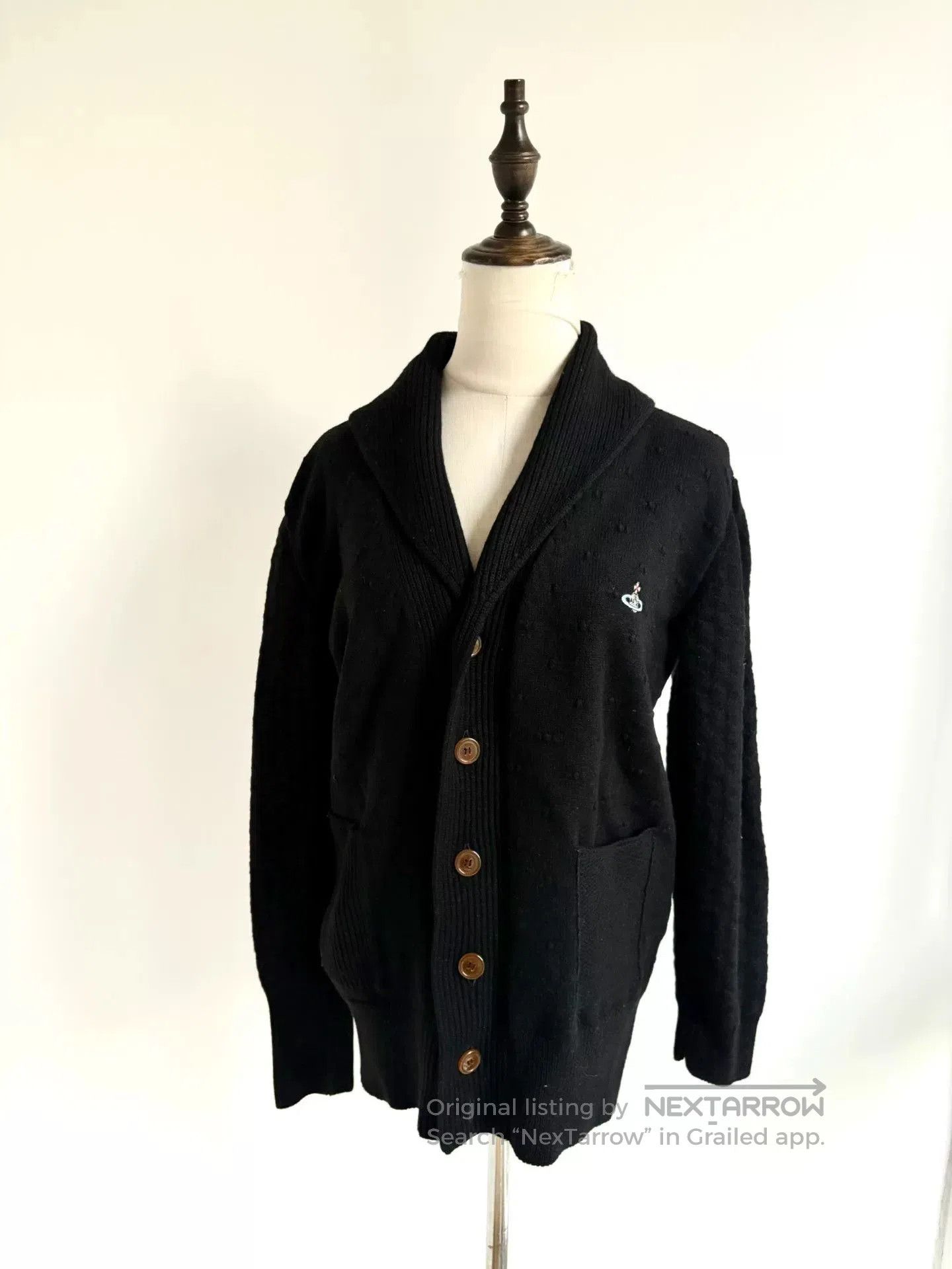 Vivienne Westwood vivienne westwood black wool cardigan sweater. Size L / US 10 / IT 46 - 1 Thumbnail