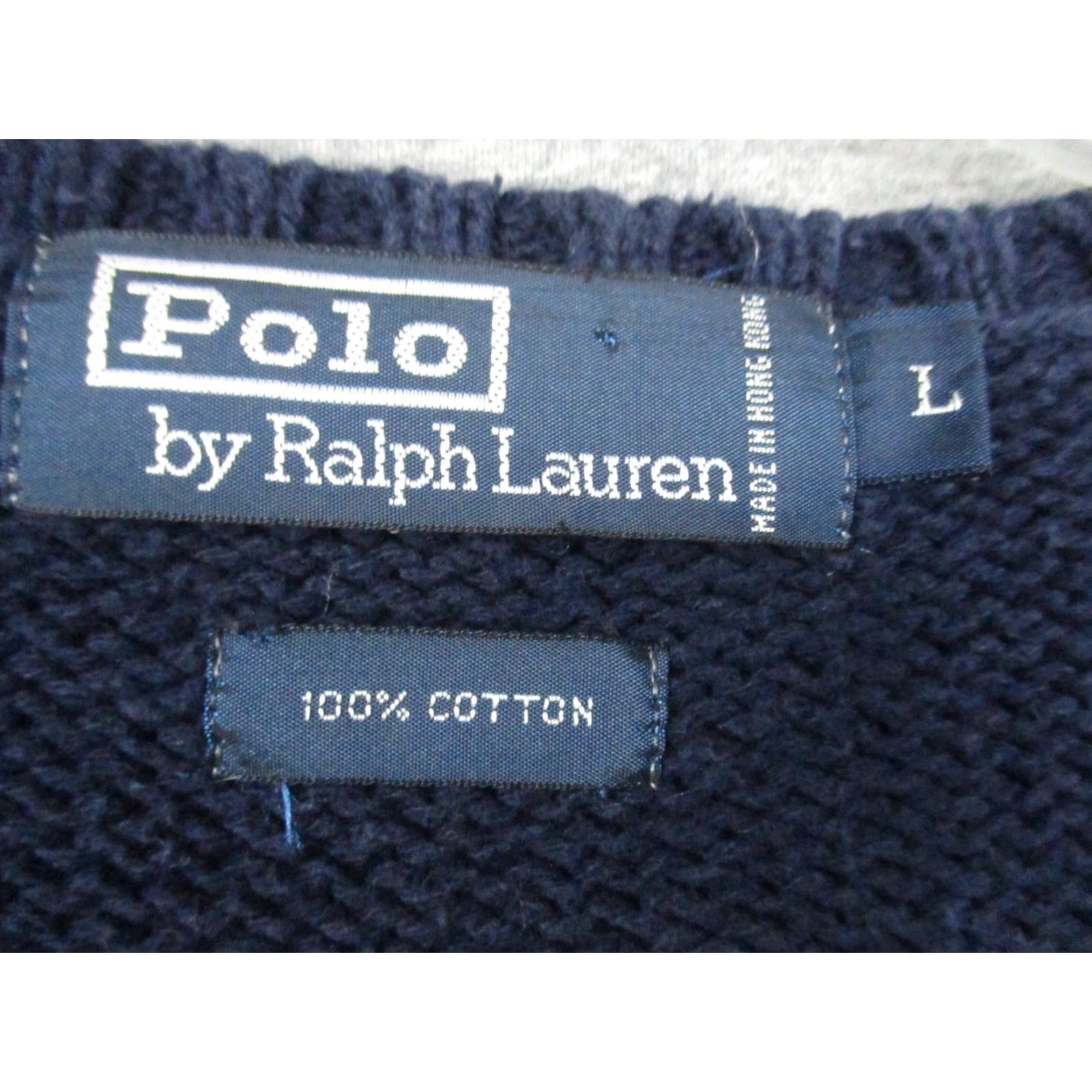 Ralph Lauren VINTAGE Polo Ralph Lauren Sweater Vest Large Navy V Neck Red Pony Mens Vest 90s Size US L / EU 52-54 / 3 - 3 Thumbnail